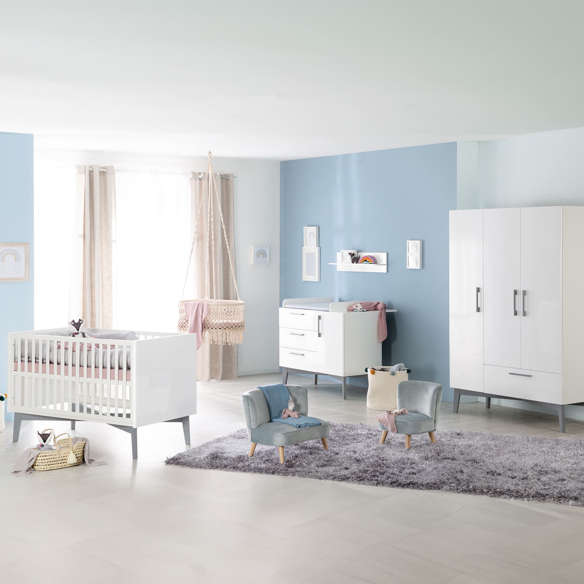 3-teiliges Spar-Set Babyzimmer Mika roba Weiß 9000000000338 1