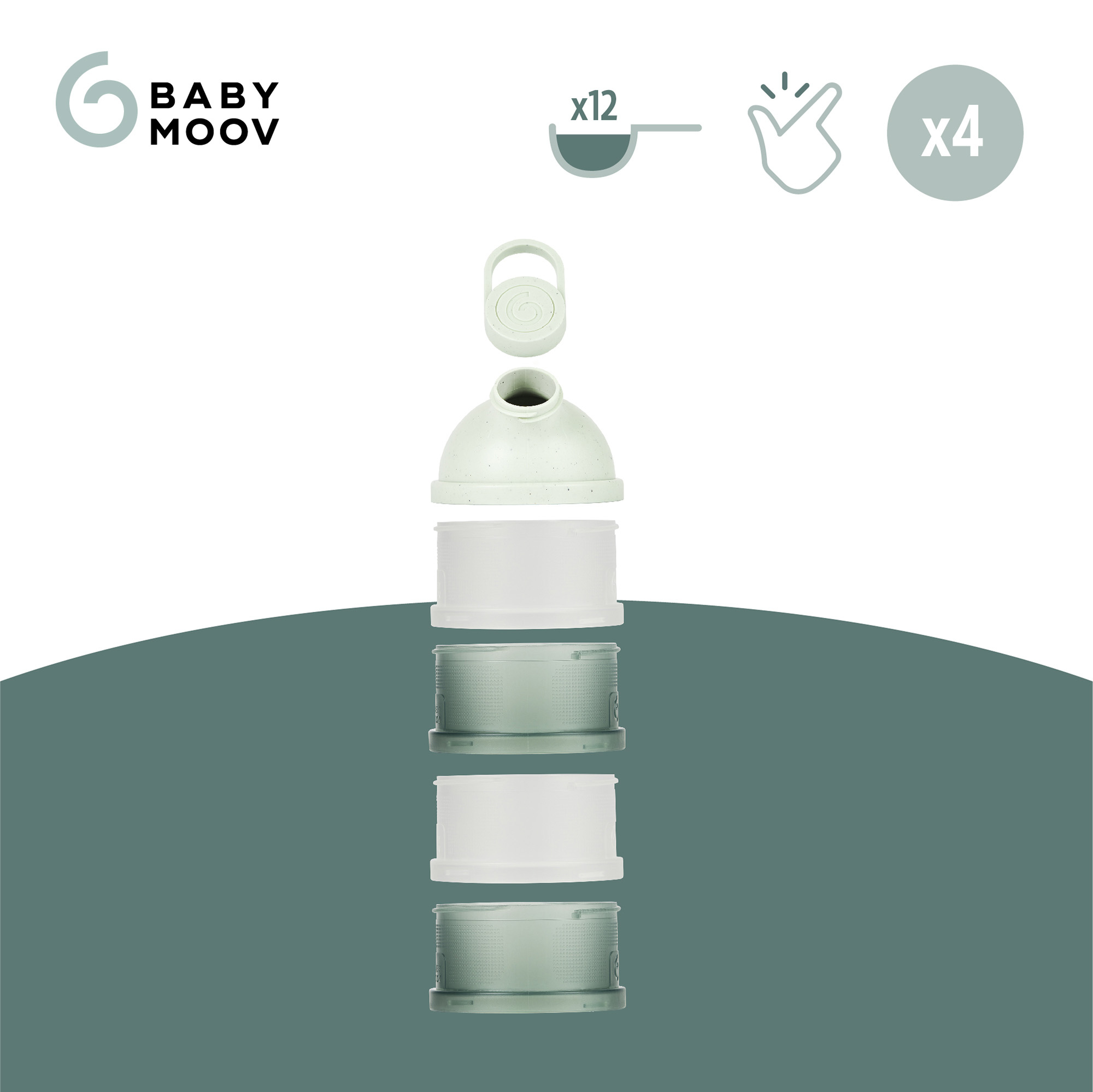 Milchpulver Portionierer, babymoov, Grün – Produktansicht