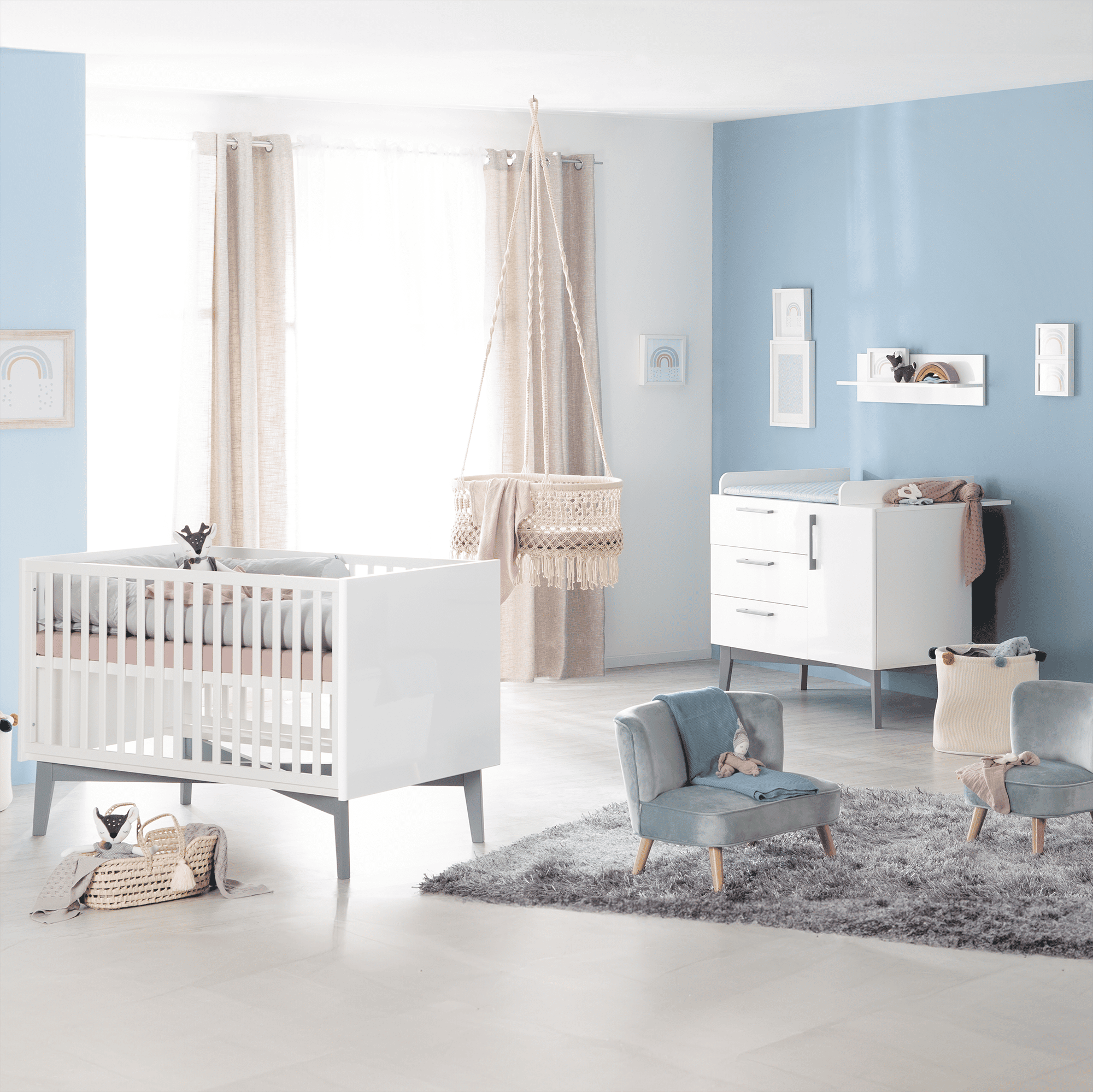 2-teiliges Spar-Set Babyzimmer Mika roba Weiß 9000000000339 1