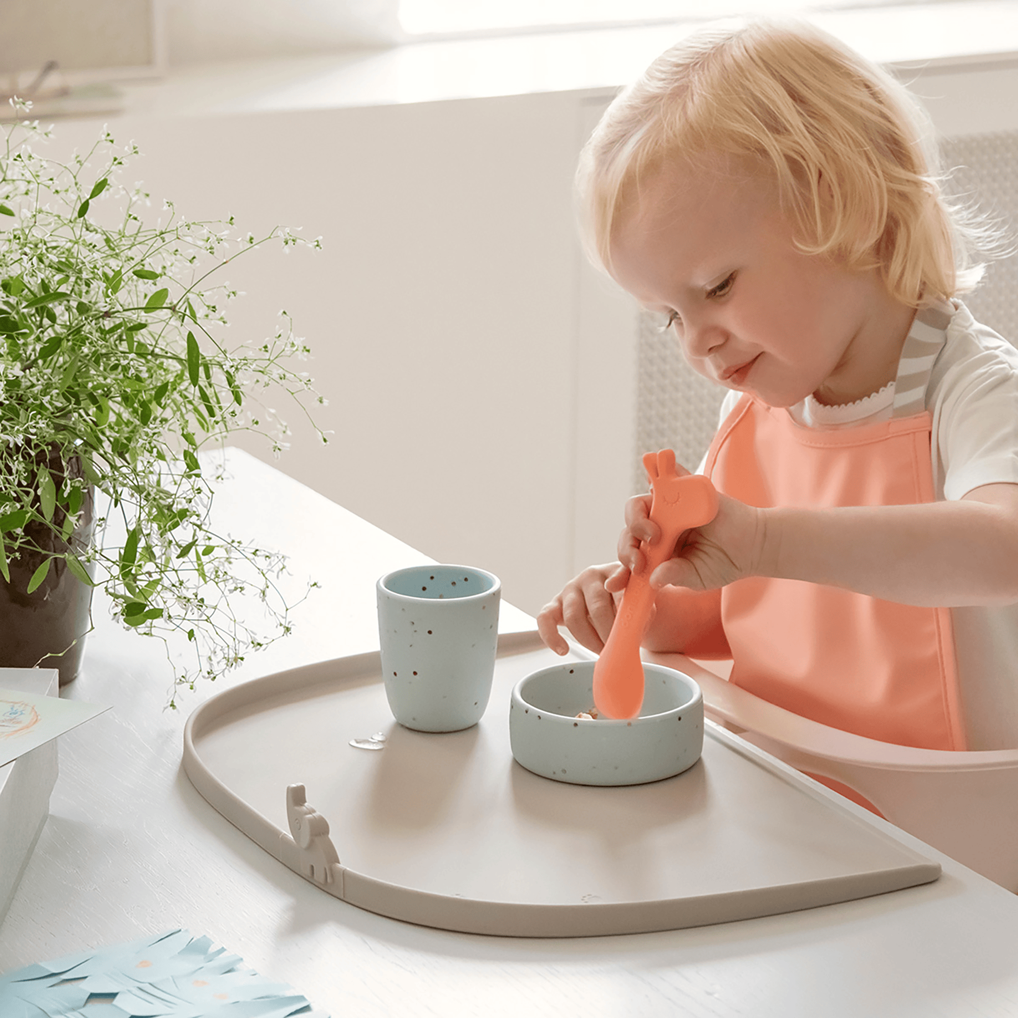 Kinderbesteck, done by deer, Grün – Besonderheit: praktischer 2er-Pack