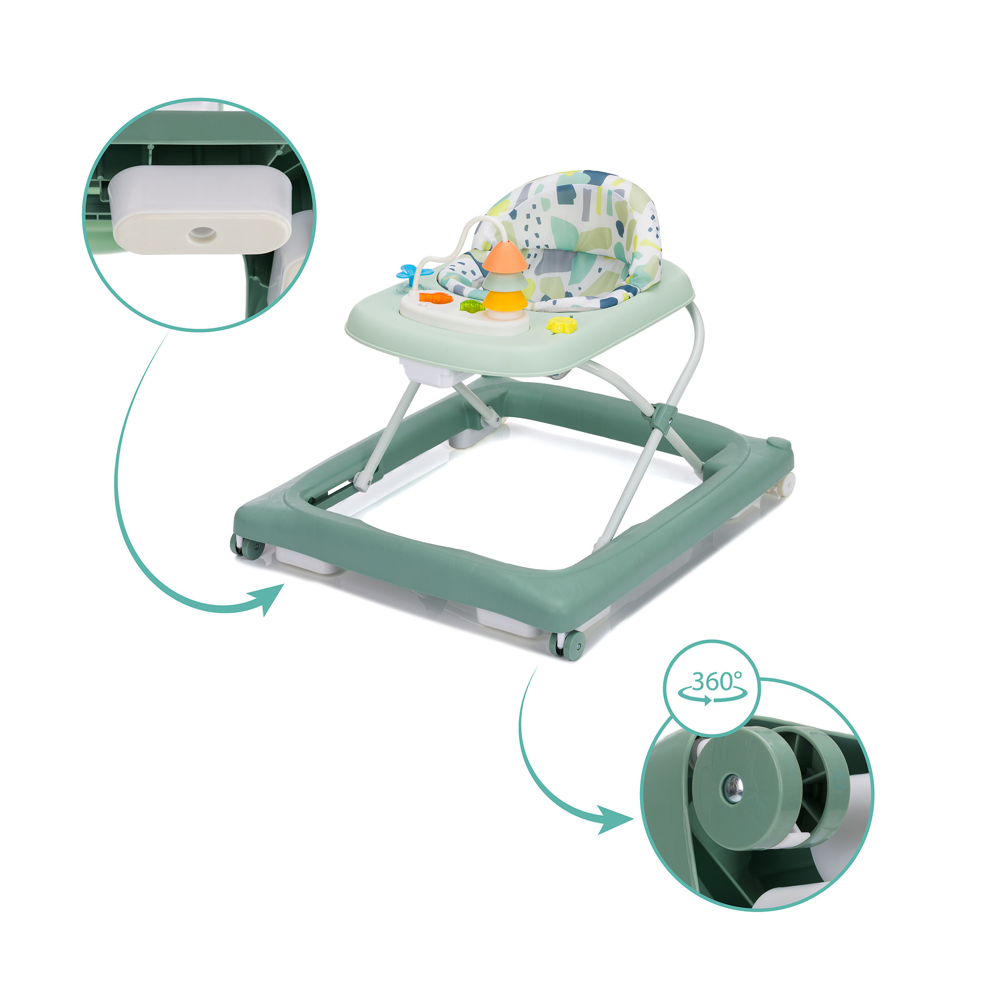 Lauflernwagen, fillikid, Grün – Besonderheit: 3-fach höhenverstellbar