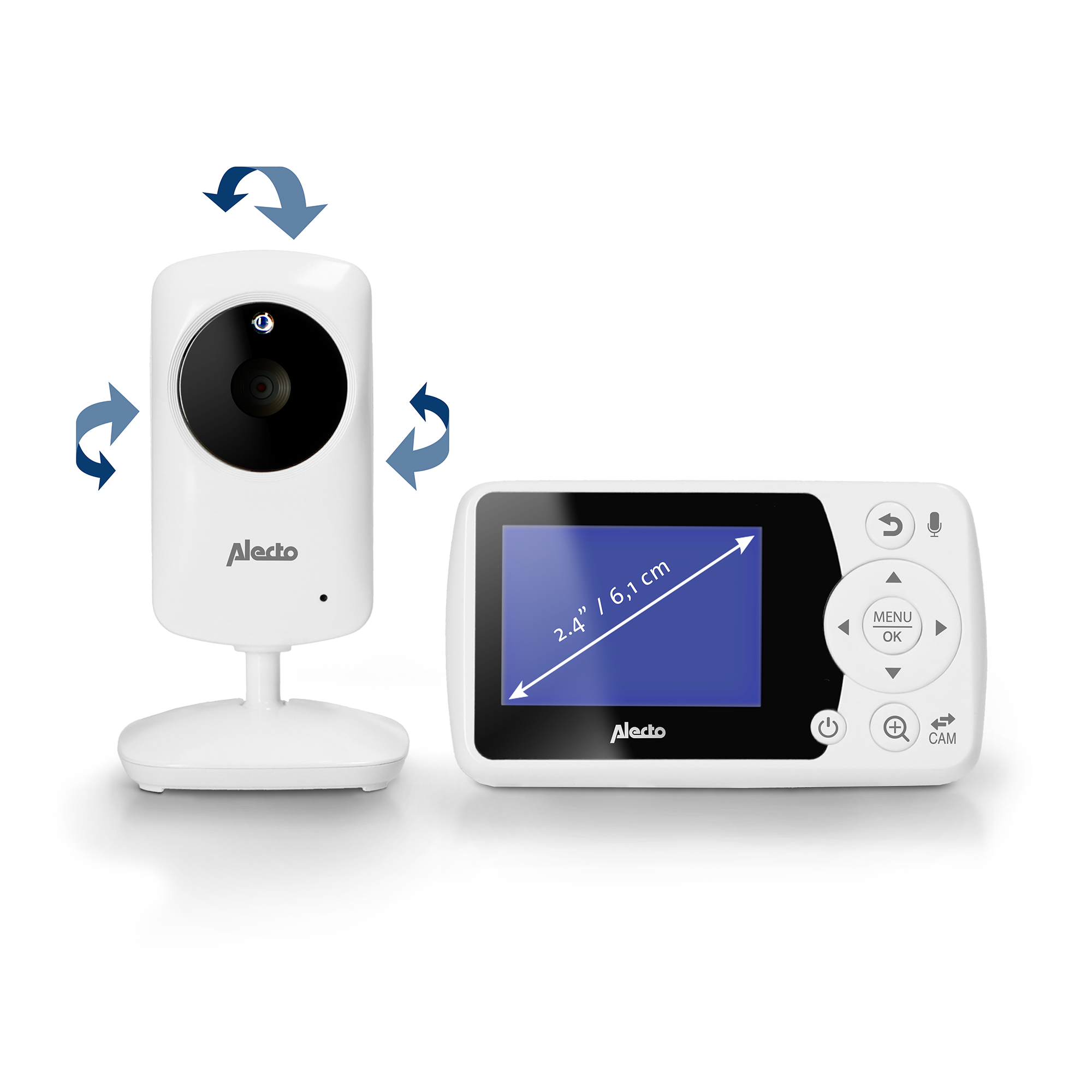Video Babyphone, Alecto baby, Weiß – Produktansicht