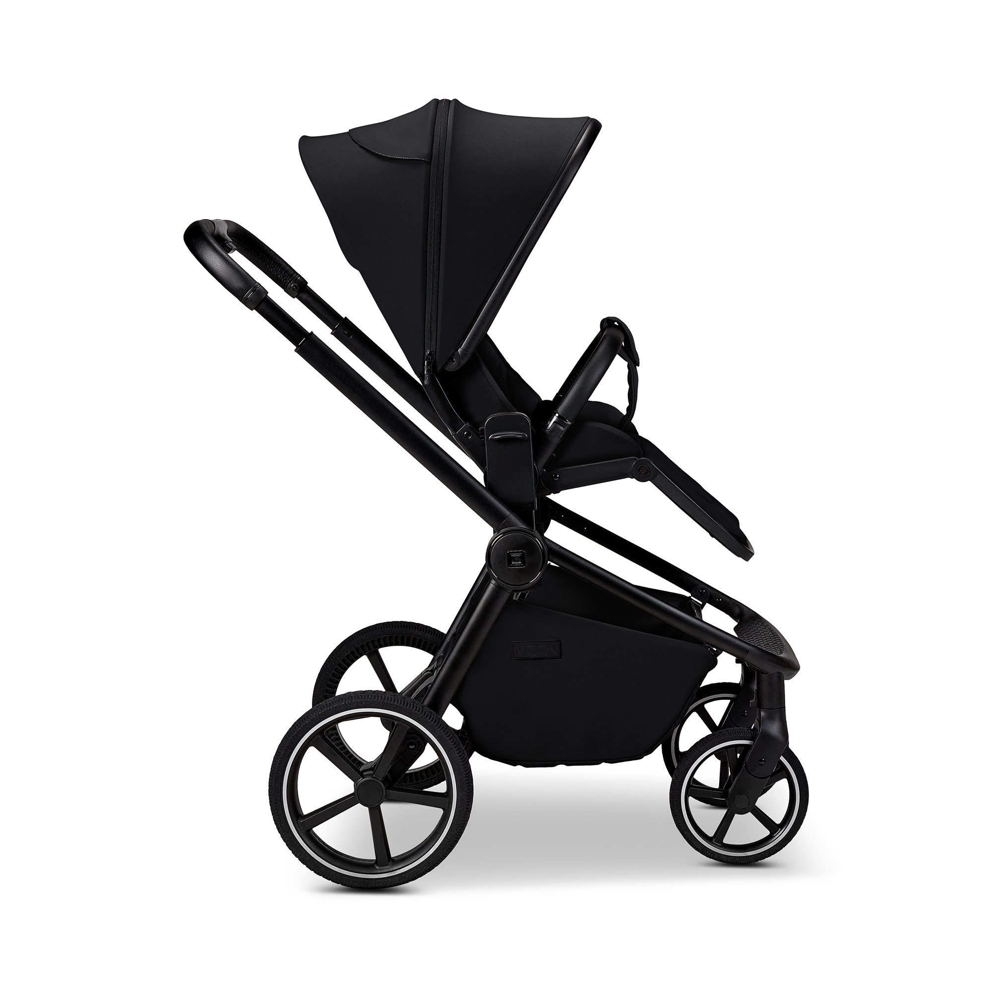 Kombi-Kinderwagen, MOON, Schwarz – Produktansicht