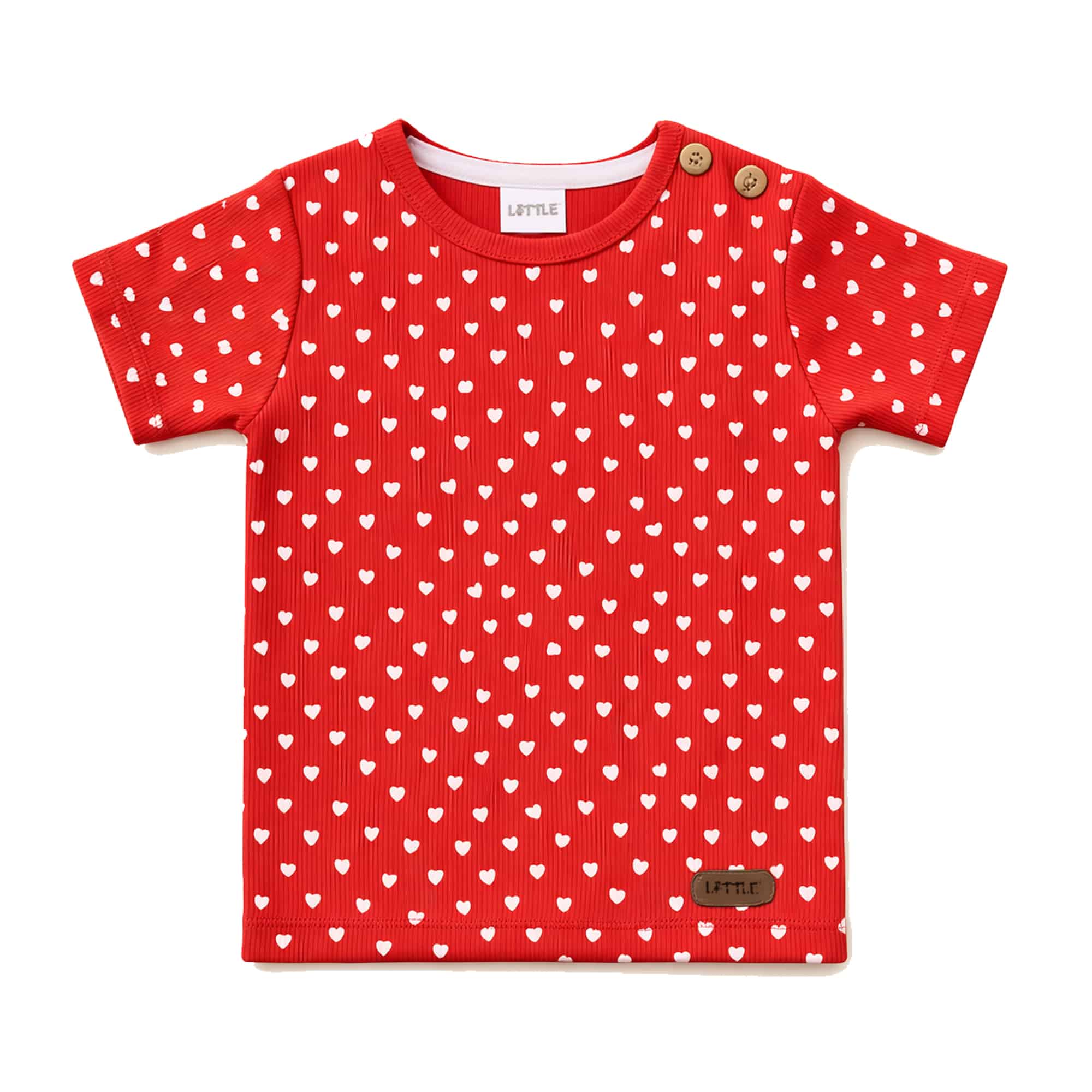 Kurzarmshirts, LITTLE, Rot – Besonderheit: aus 95% Baumwolle