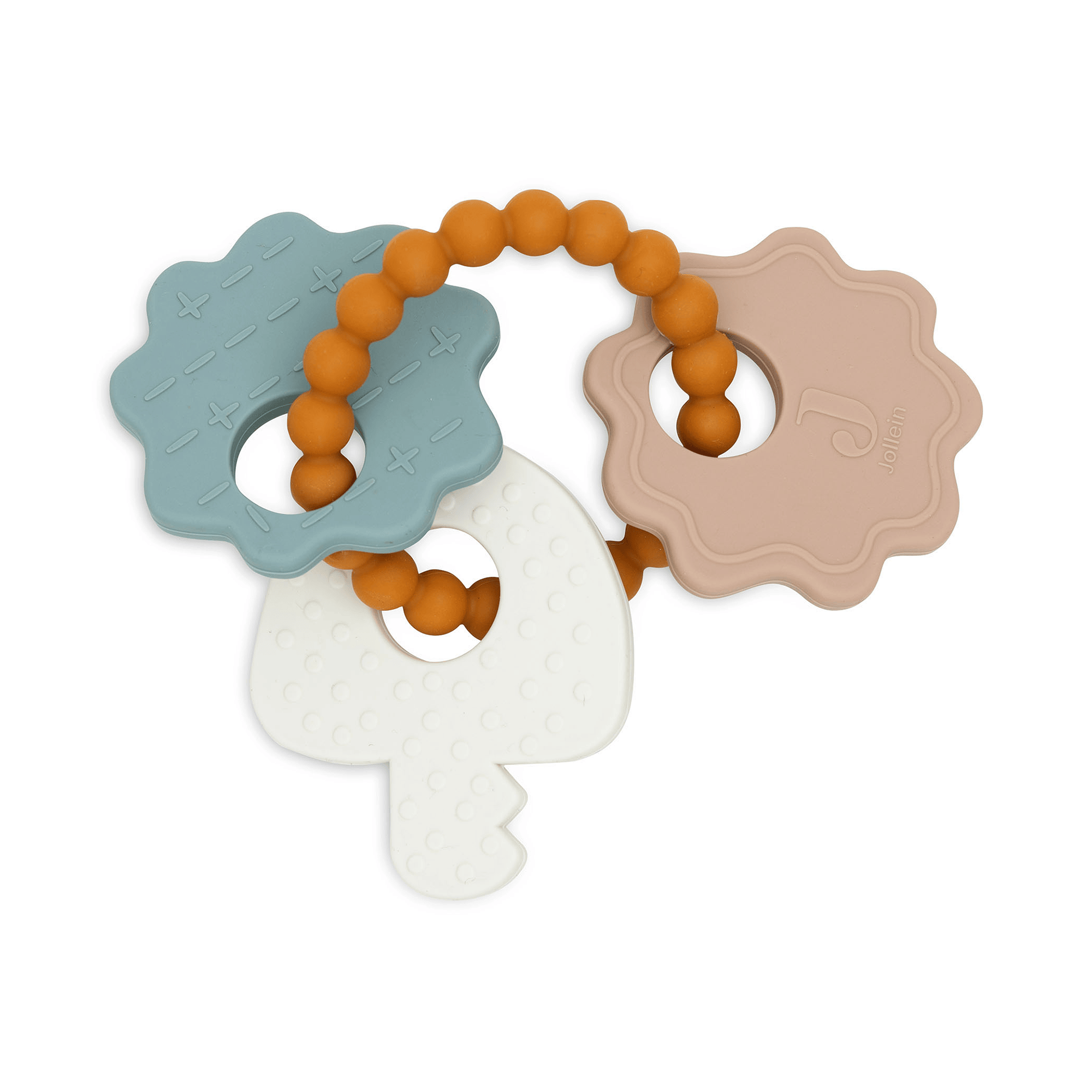 Beißringe, jollein, Mehrfarbig – Besonderheit: Schlüsselbund mit aufregenden Details