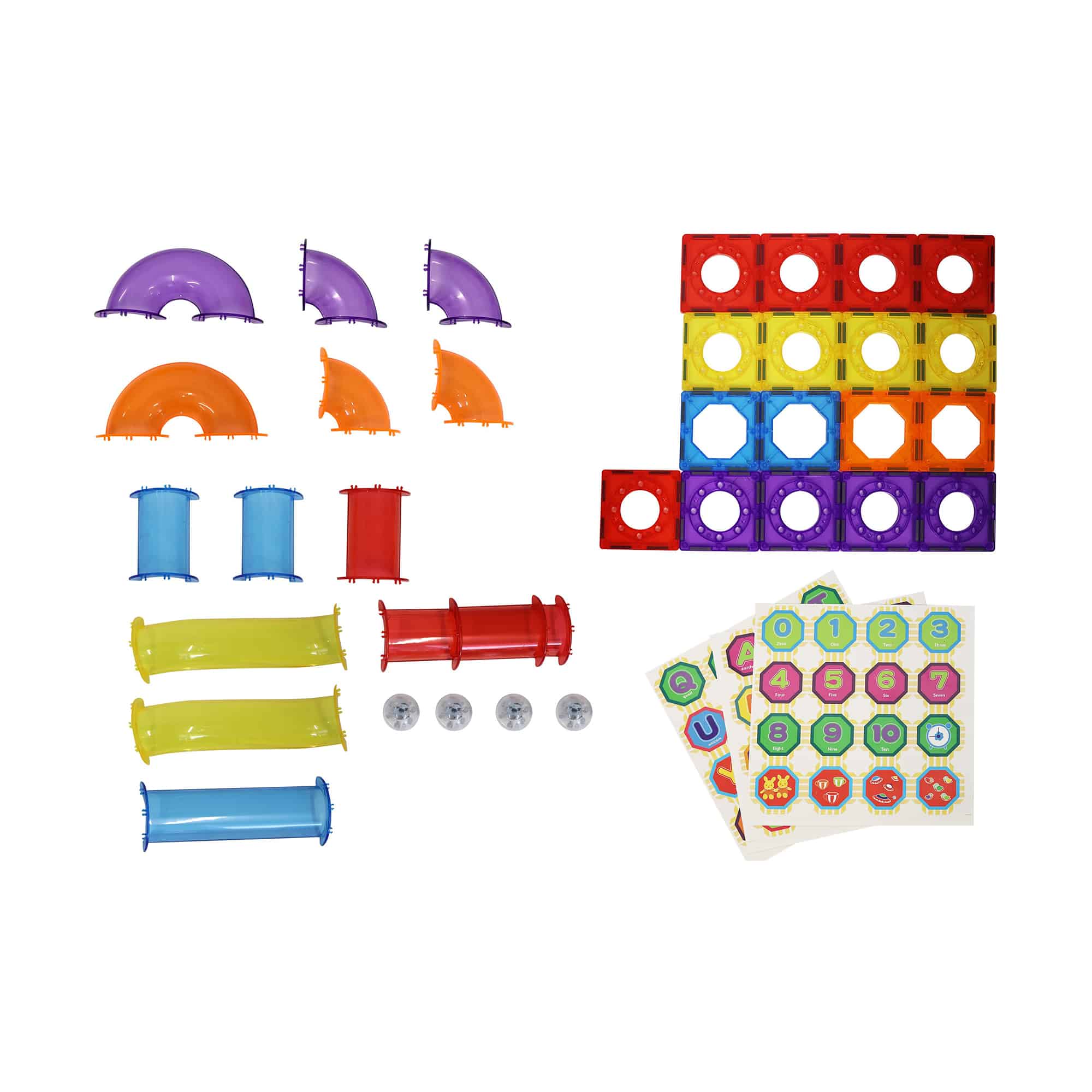 Kugelbahn, Creathek, Mehrfarbig – Besonderheit: mit 4-LED Kugeln, die im Dunkeln leuchten