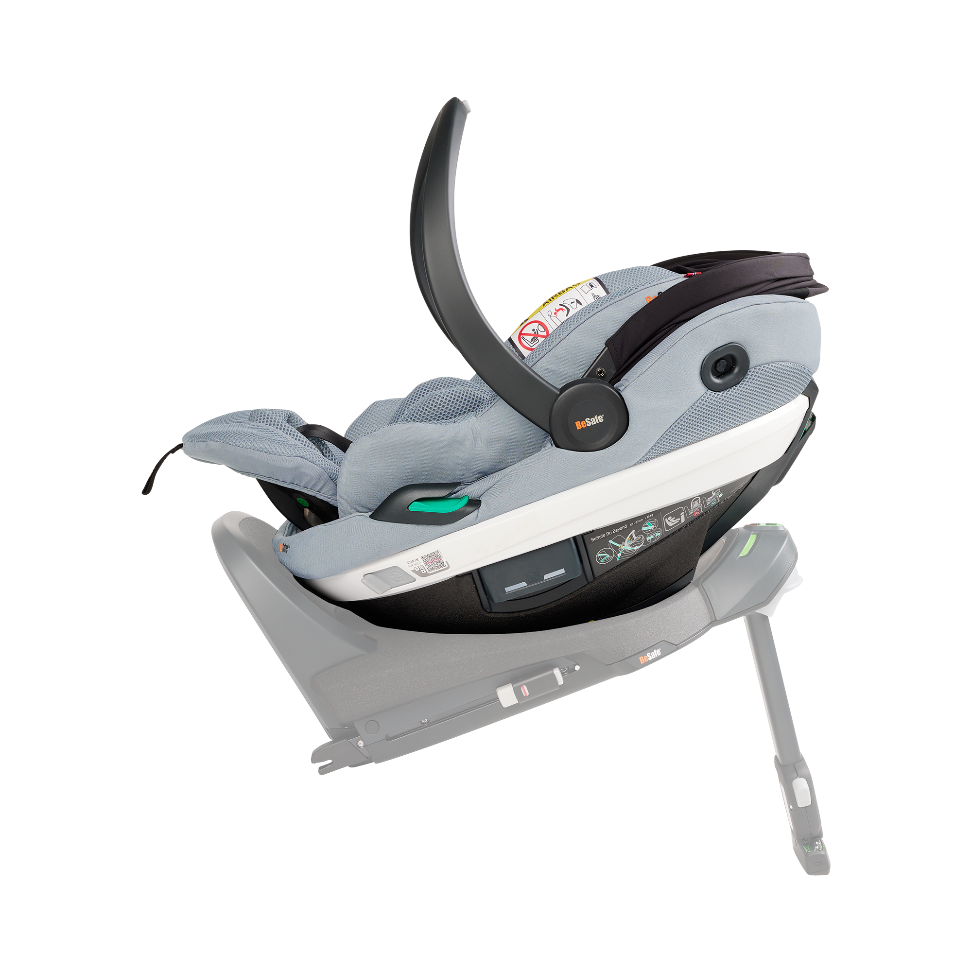 Babyschalen 0-13 kg, Gruppe 0+, BeSafe, Schwarz – Produktansicht
