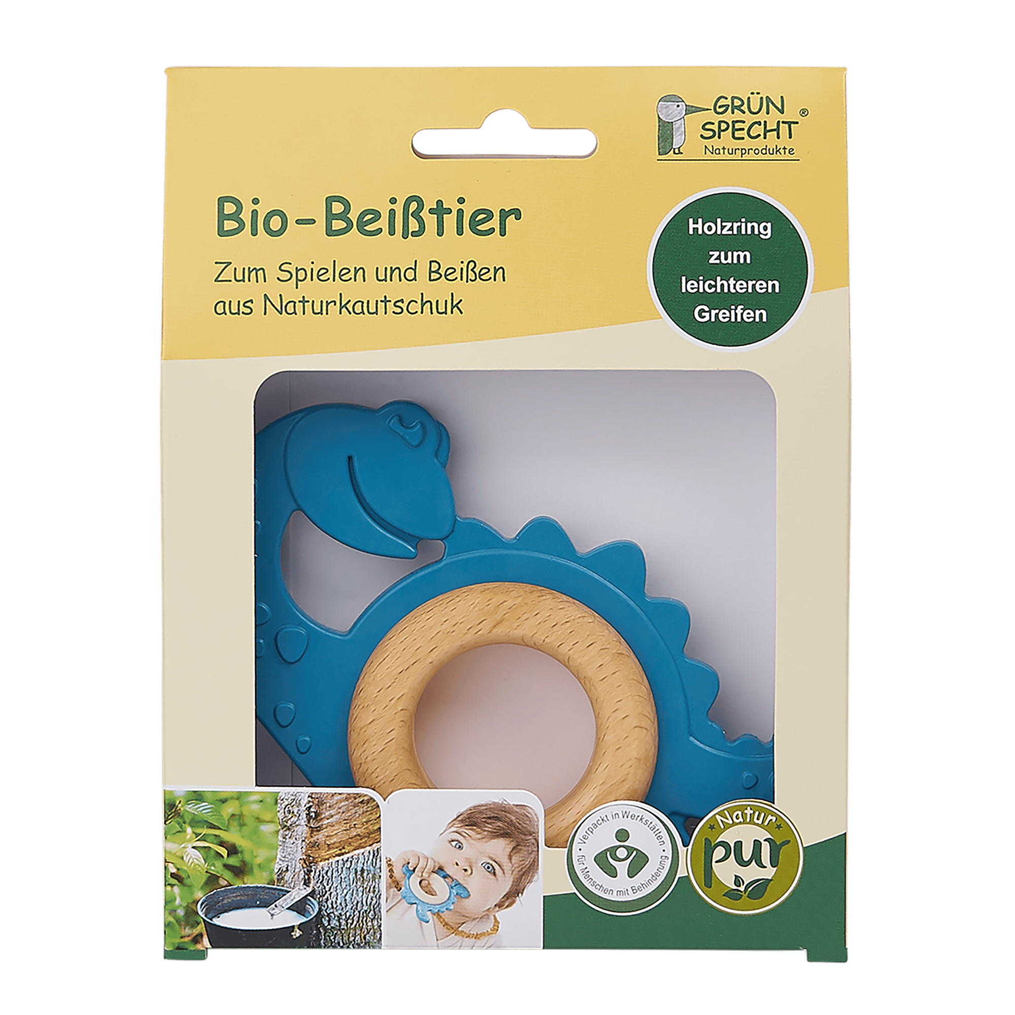 Beißringe, GRÜNSPECHT, Blau – Produktansicht