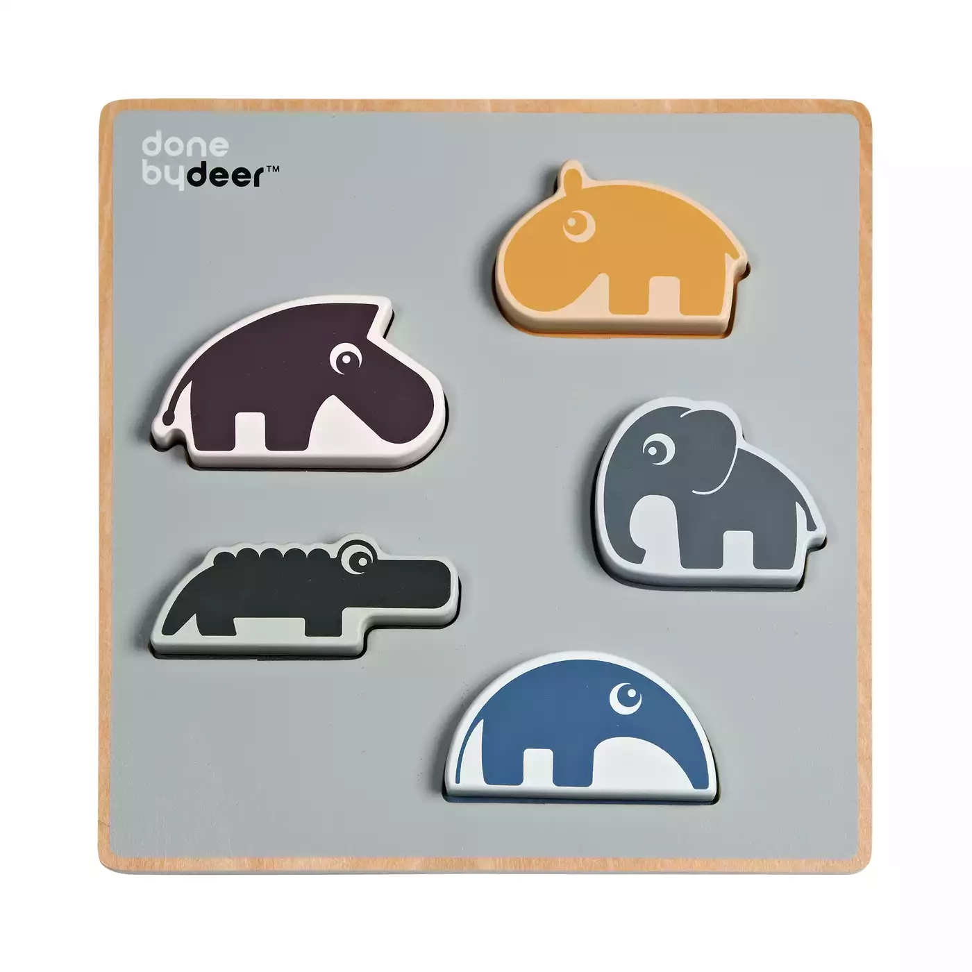 Holzpuzzle, done by deer, Grau – Besonderheit: Förderung der Feinmotorik
