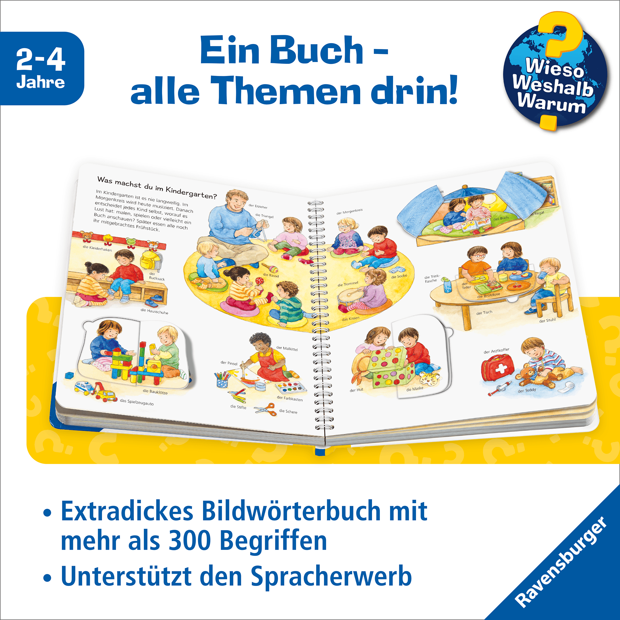 Kindersachbücher, Ravensburger – Besonderheit: vereint viele spannende Lieblingsthemen in einem Buch