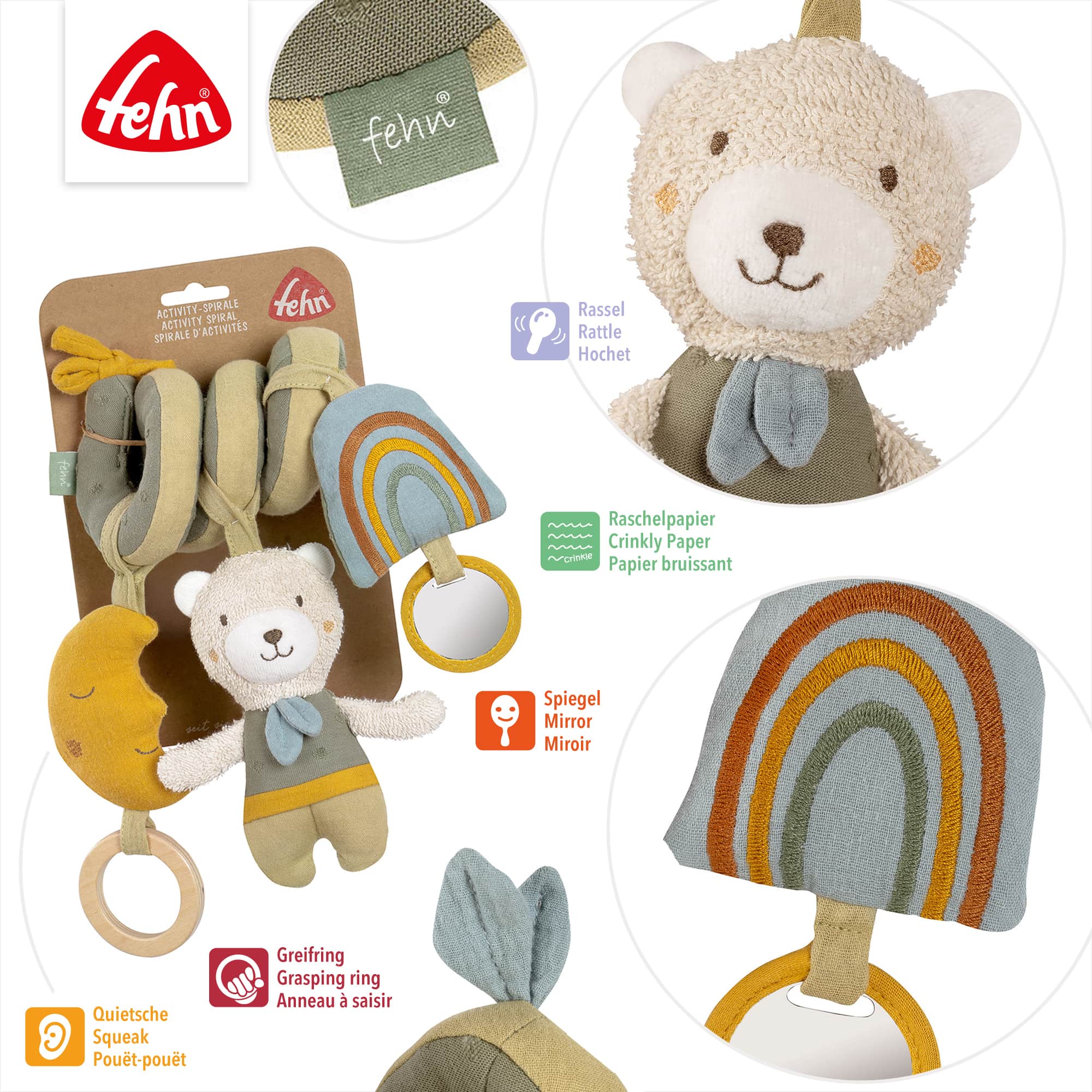 Kuscheltiere, fehn, Grün – Produktansicht