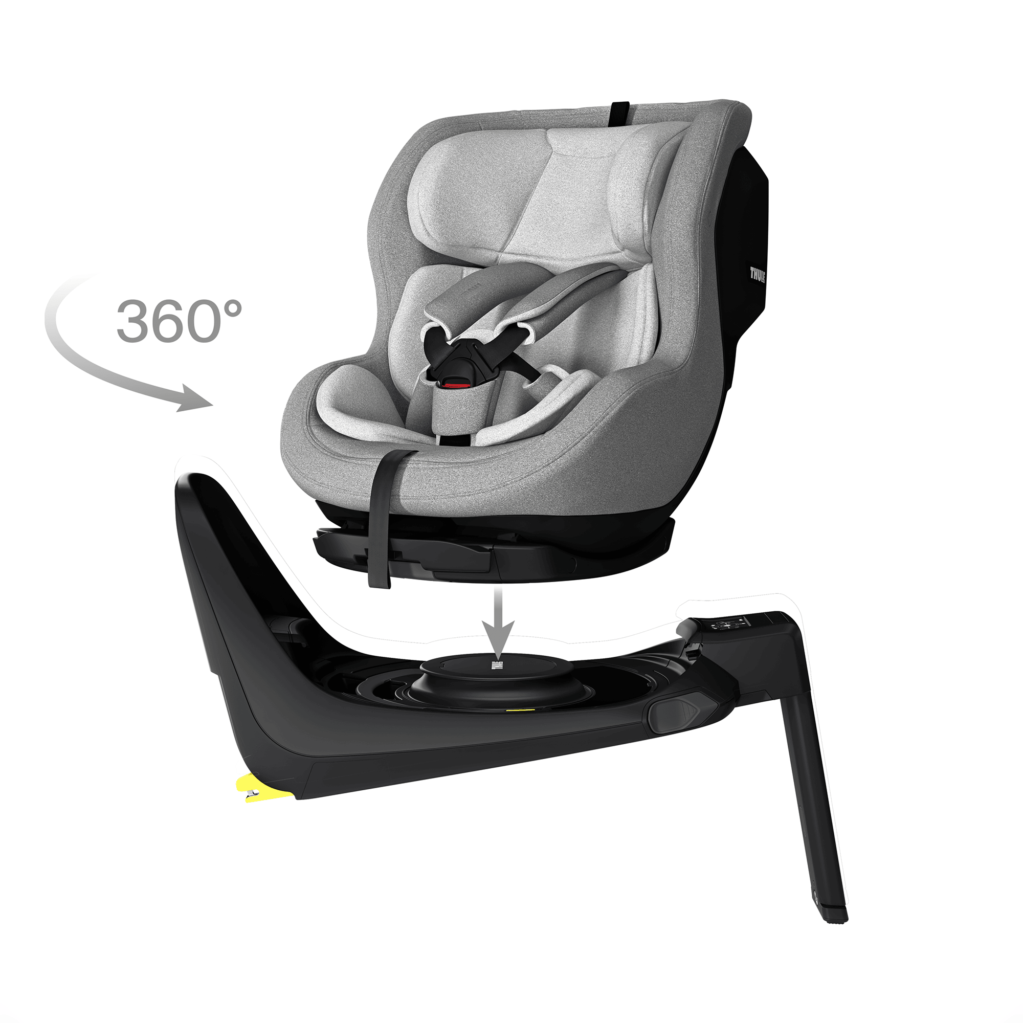 Reboarder 0-18 kg, Gruppe 0+/1, THULE, Grau – Produktansicht