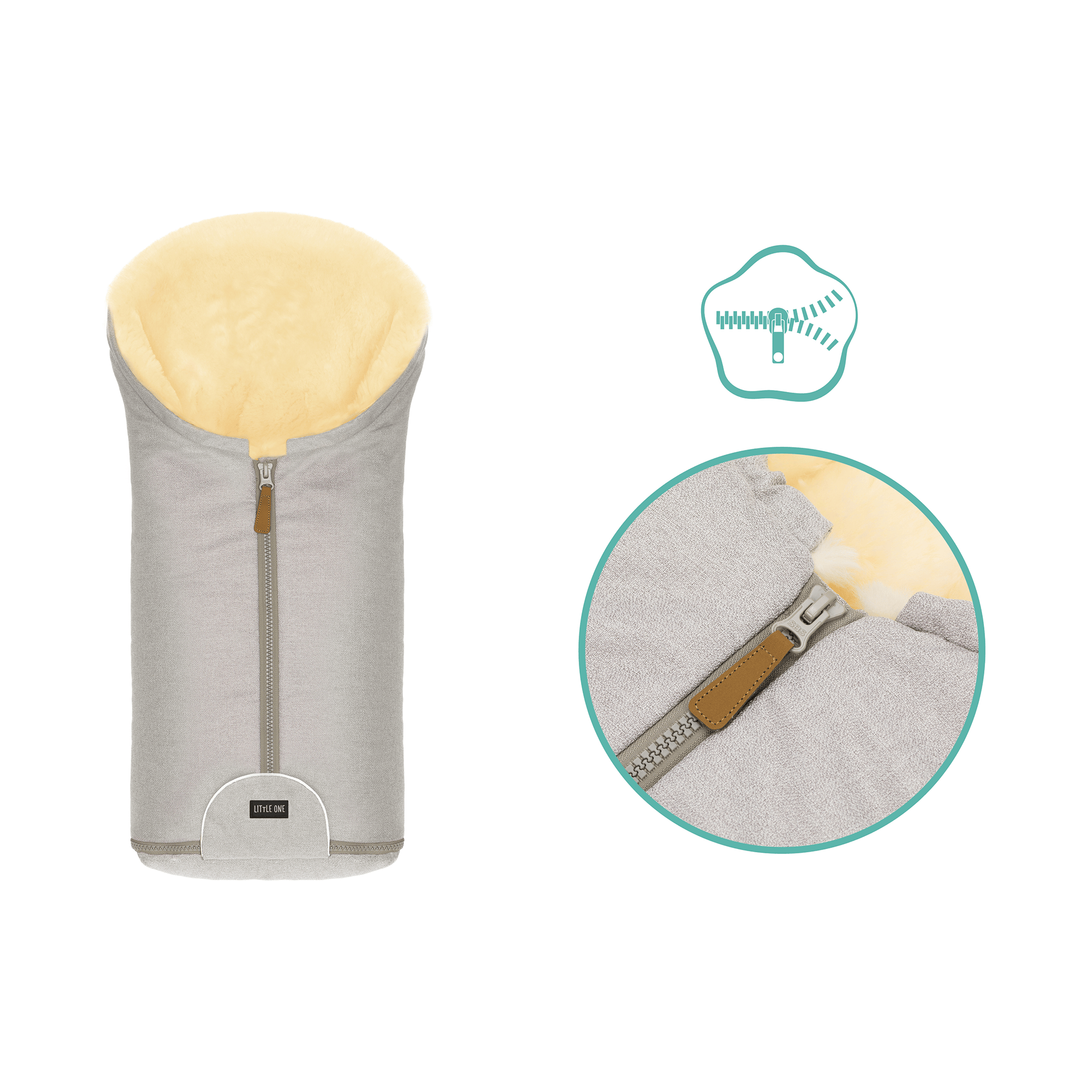 Fußsäcke, LITTLE ONE, Beige – Produktansicht