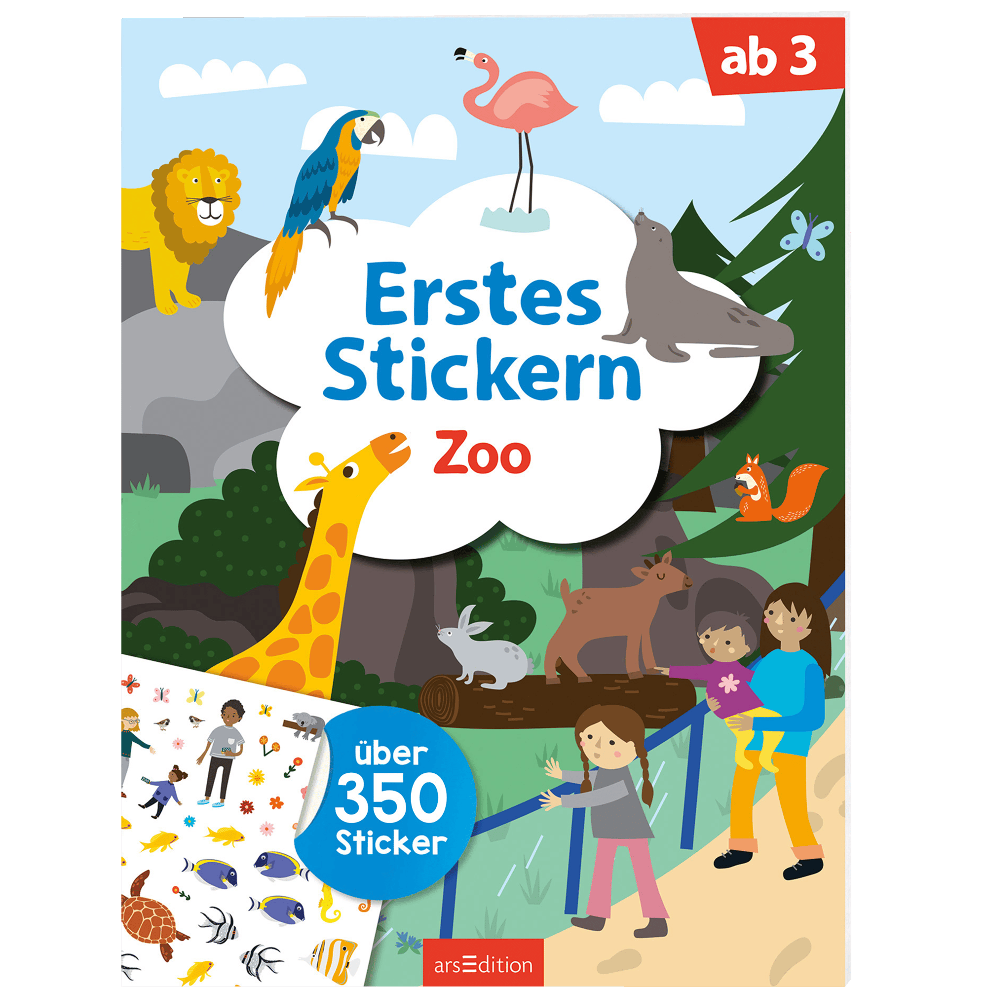 Erstes Stickern - Zoo arsEdition 2000583323006 1