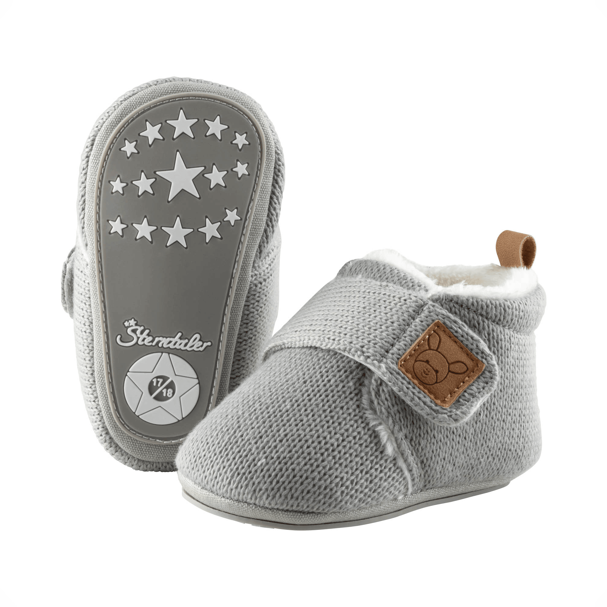 Krabbelschuhe, Sterntaler, Grau – Produktansicht