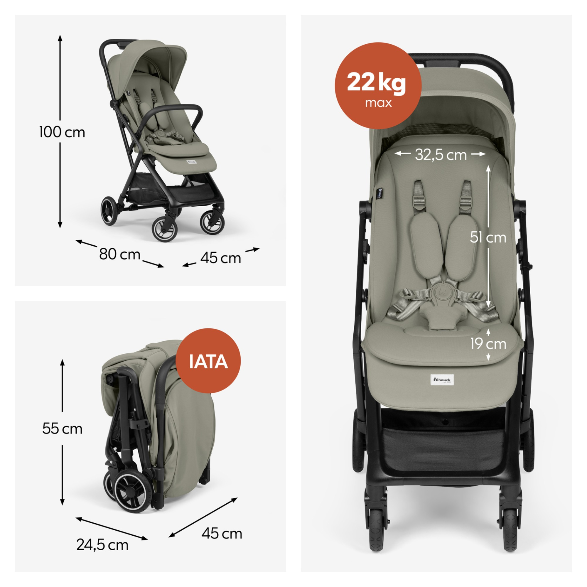 Reisebuggys, hauck, Grün – Produktansicht