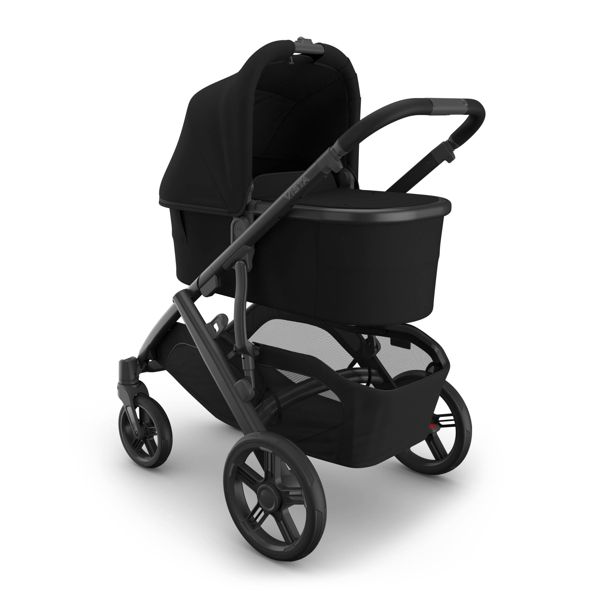 Kombi-Kinderwagen, UPPAbaby, Schwarz – Besonderheit: erweiterbares UPF 50+ Verdeck