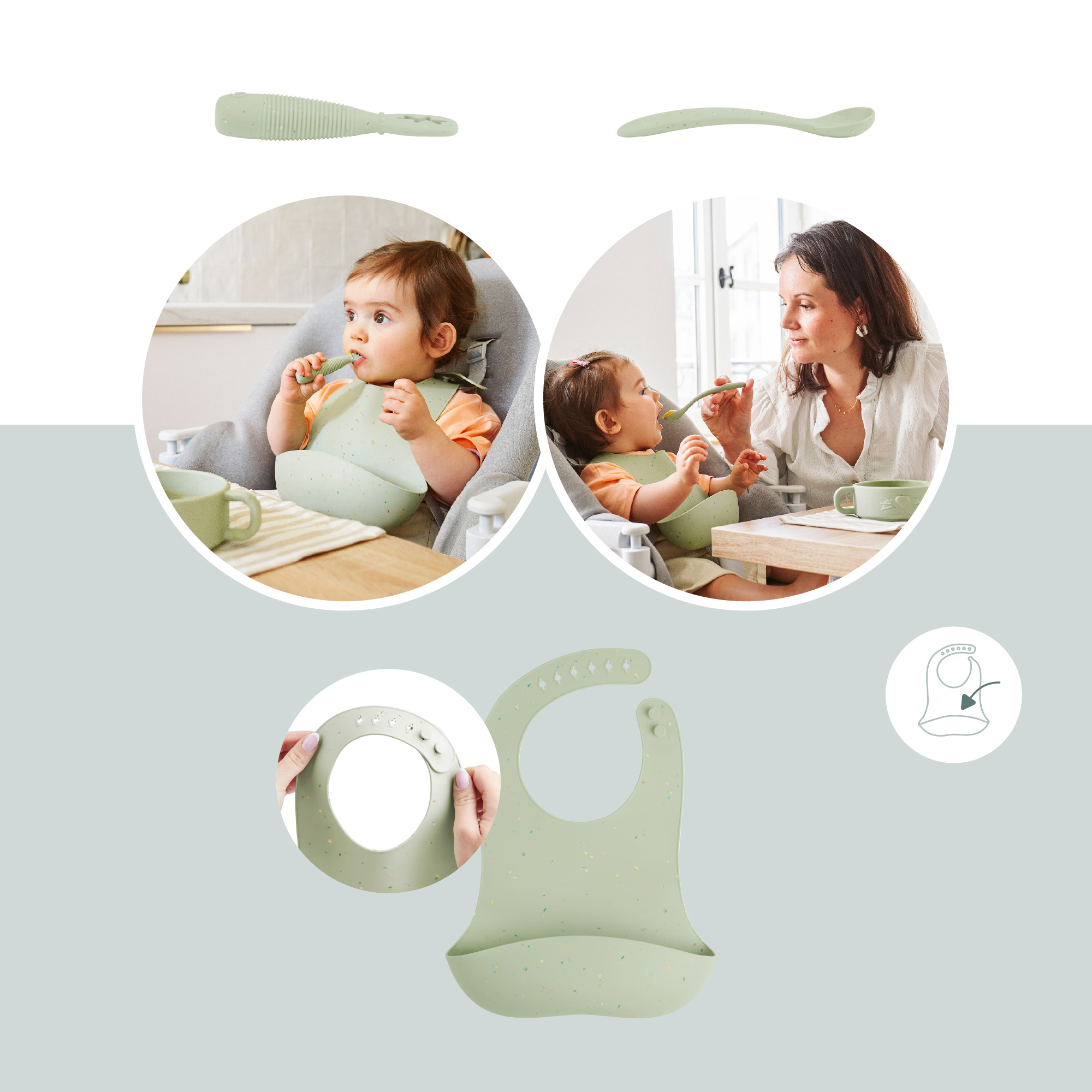 Besteck & Geschirr, babymoov, Grün – Produktansicht