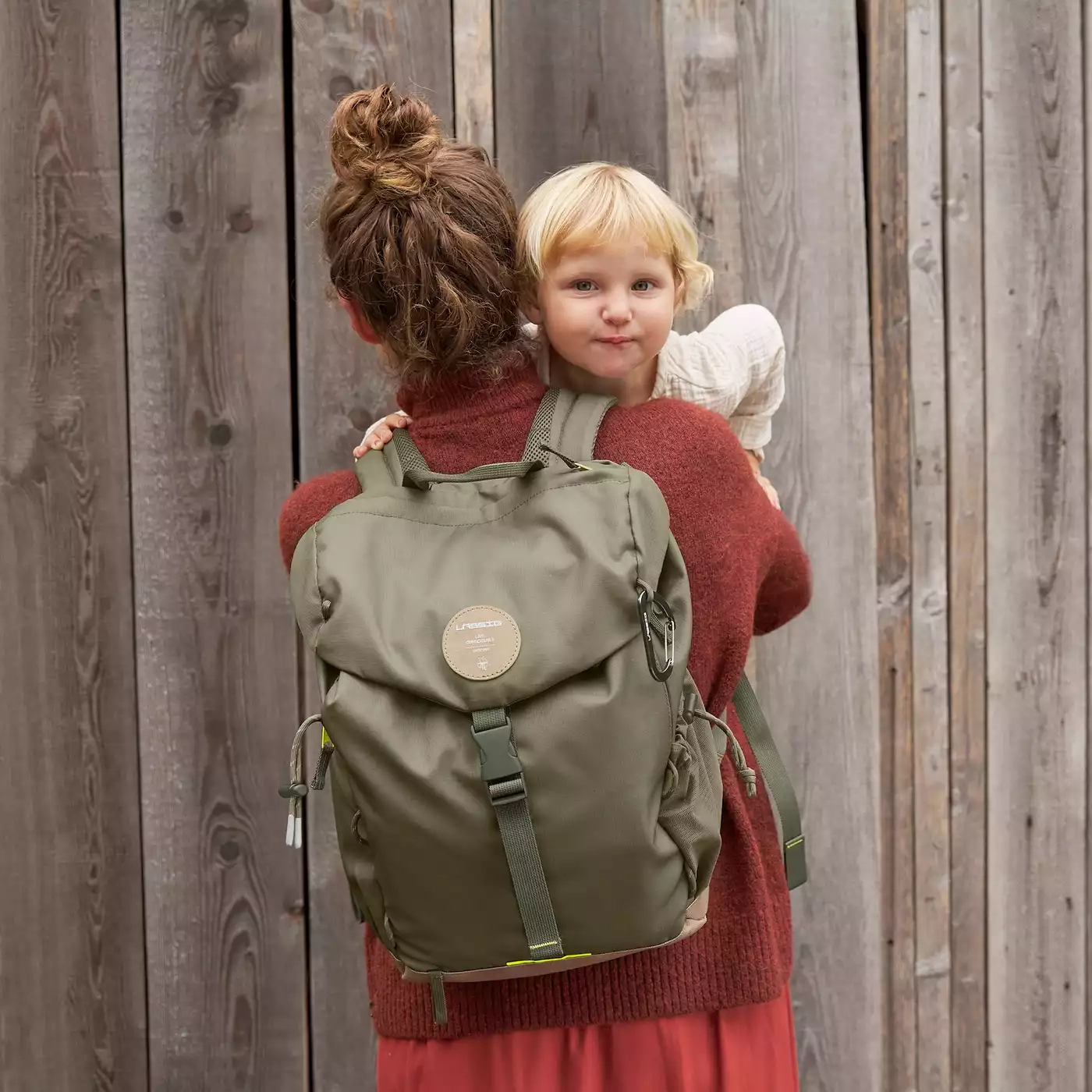 Wickelrucksäcke, LÄSSIG, Grün – Besonderheit: zahlreiche Staufächer