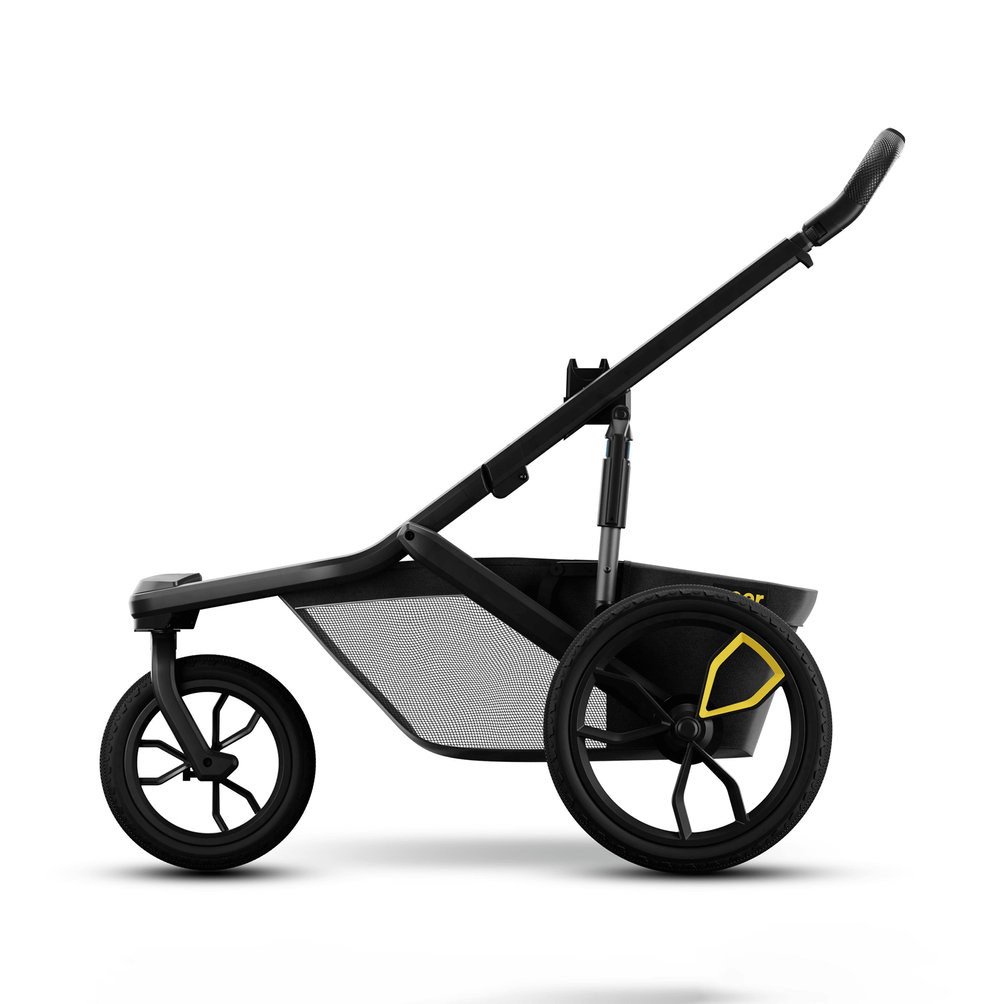 Kombi-Kinderwagen, VEER, Schwarz – Besonderheit: verstellbare Griffhöhe
