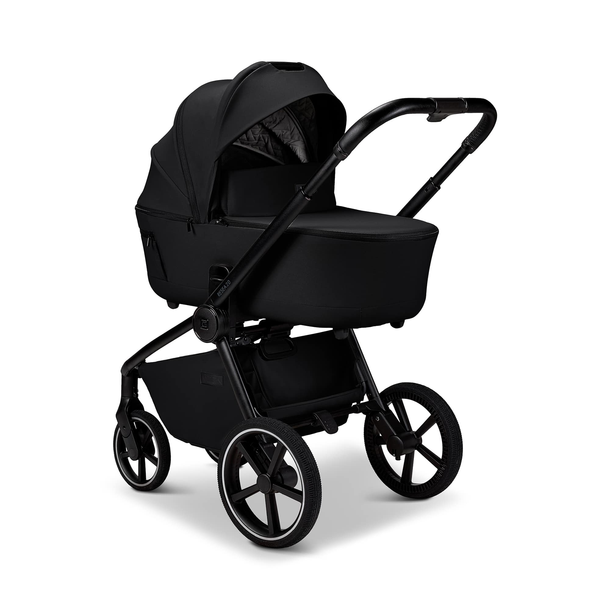 Kombi-Kinderwagen, MOON, Schwarz – Produktansicht