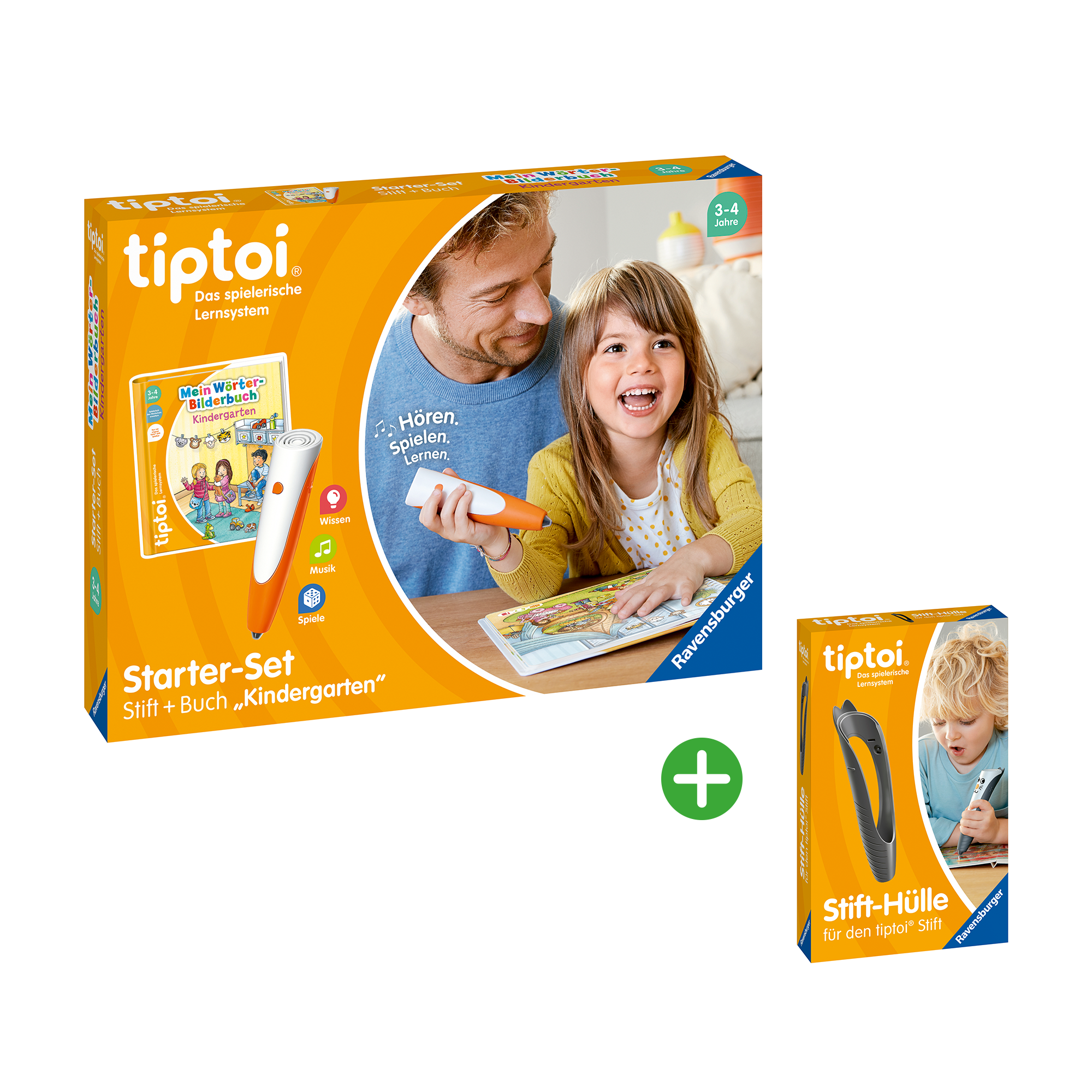 Set tiptoi® Starter-Set: Stift + Buch Kindergarten mit tiptoi® Stift-Hülle Ravensburger Schwarz 9000000000520 1