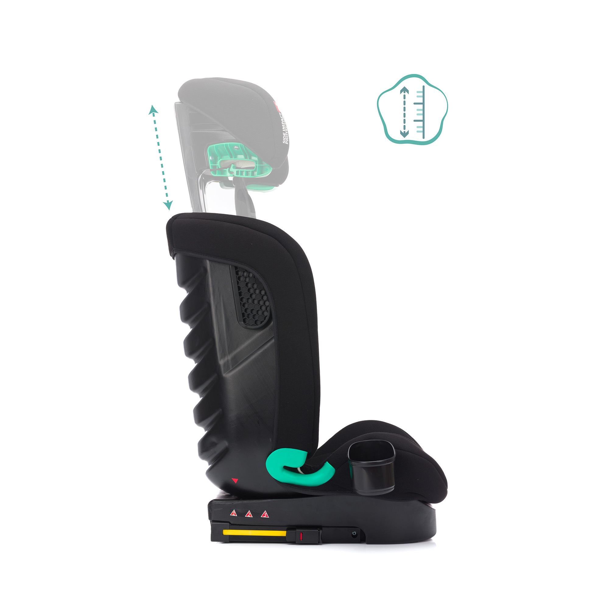 Kindersitze 15-36 kg, Gruppe 2/3, LITTLE ONE, Schwarz – Produktansicht