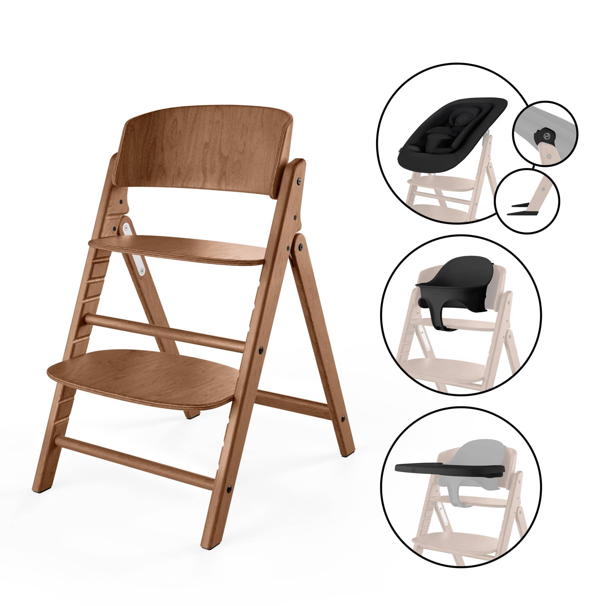 Treppenhochstühle, cybex, Braun – Besonderheit: erlaubt ergonomisches Sitzen in jeder Altersstufe
