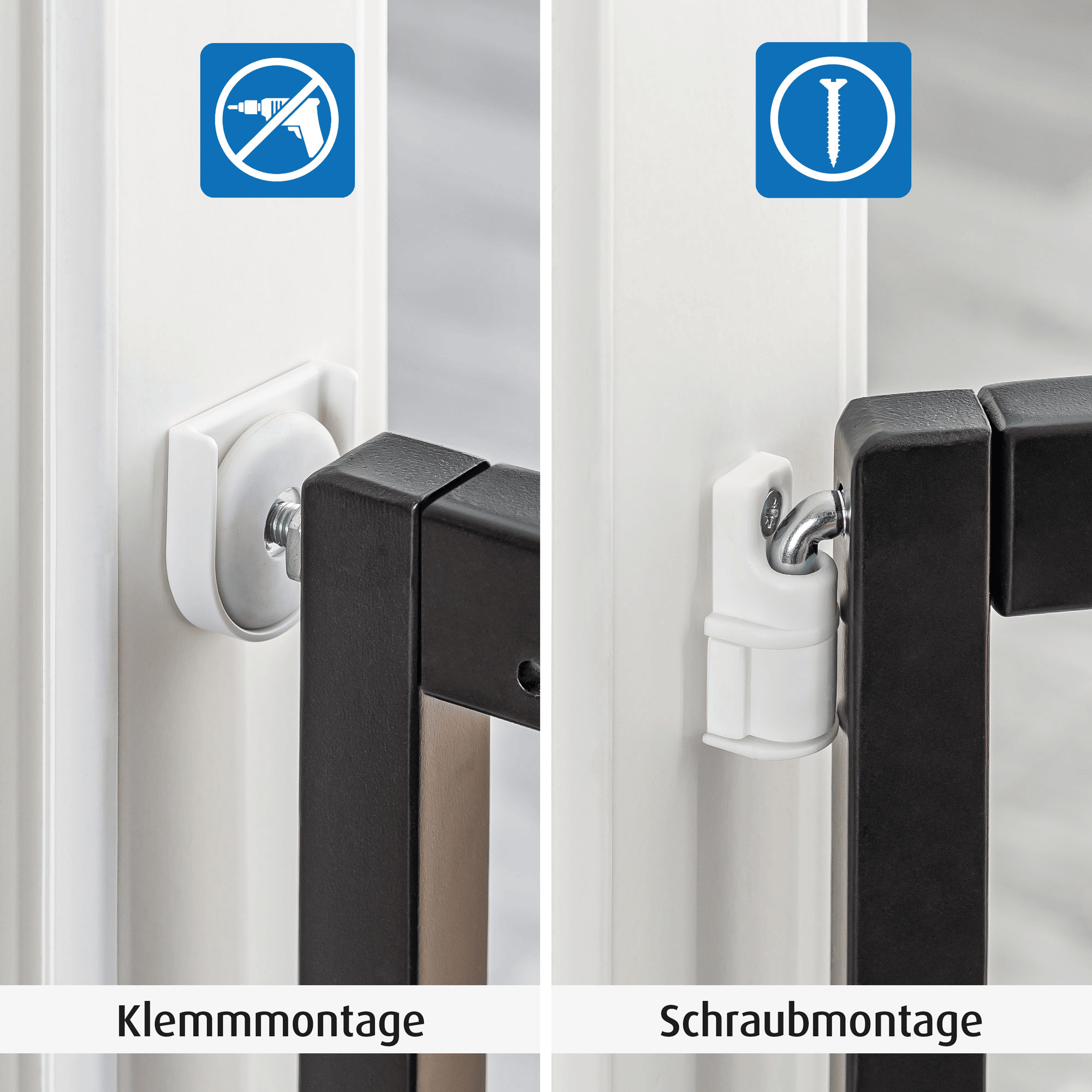 Tür- & Treppenschutzgitter, reer, Schwarz – Produktansicht