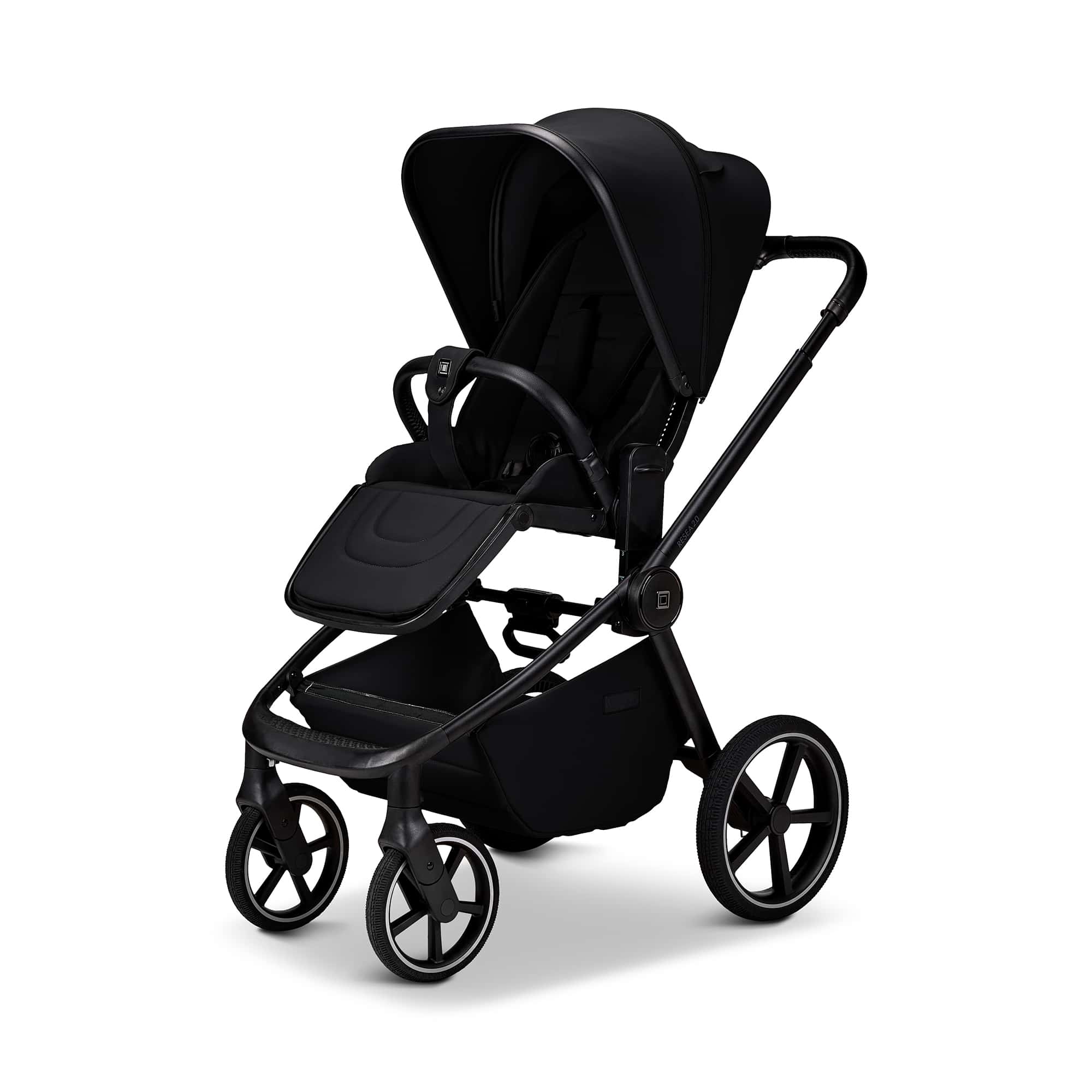 Kombi-Kinderwagen, MOON, Schwarz – Produktansicht