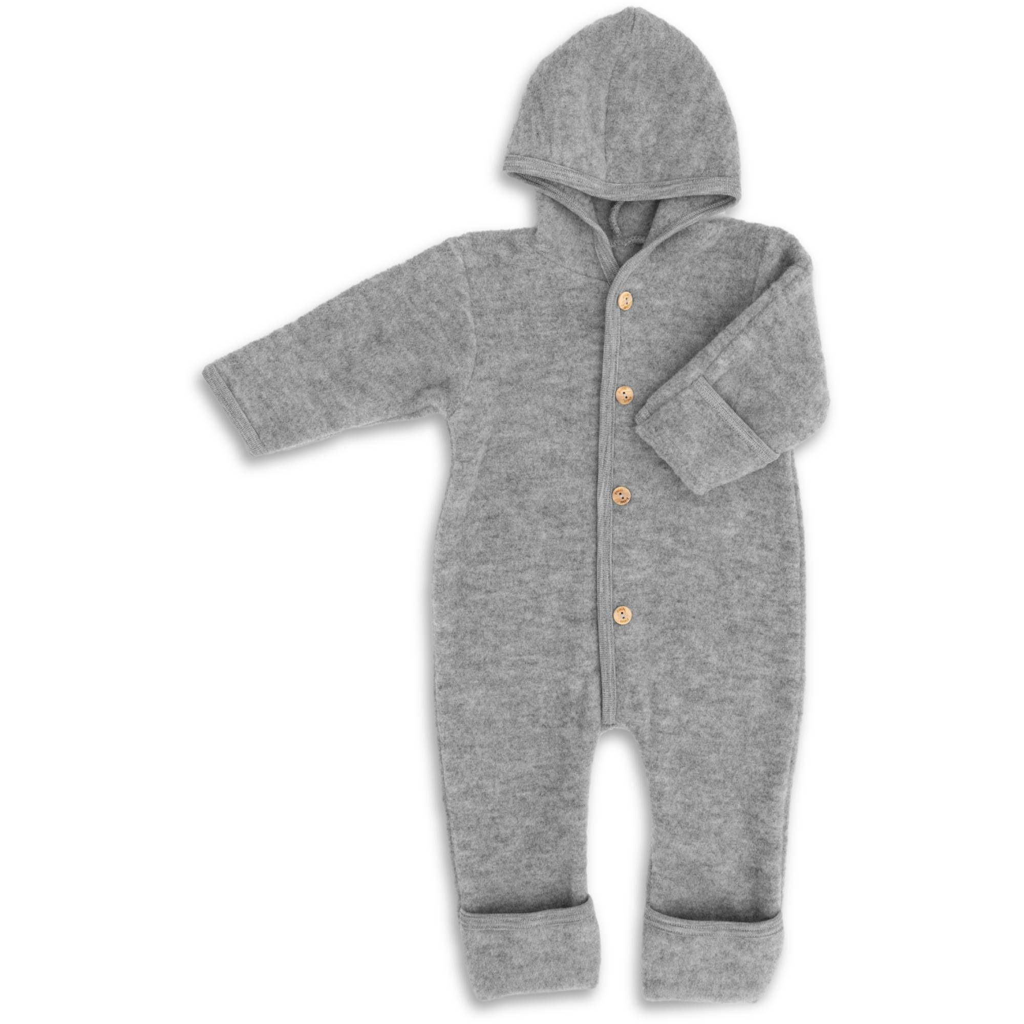 Fleece Overalls, ENGEL, Grau – Produktansicht