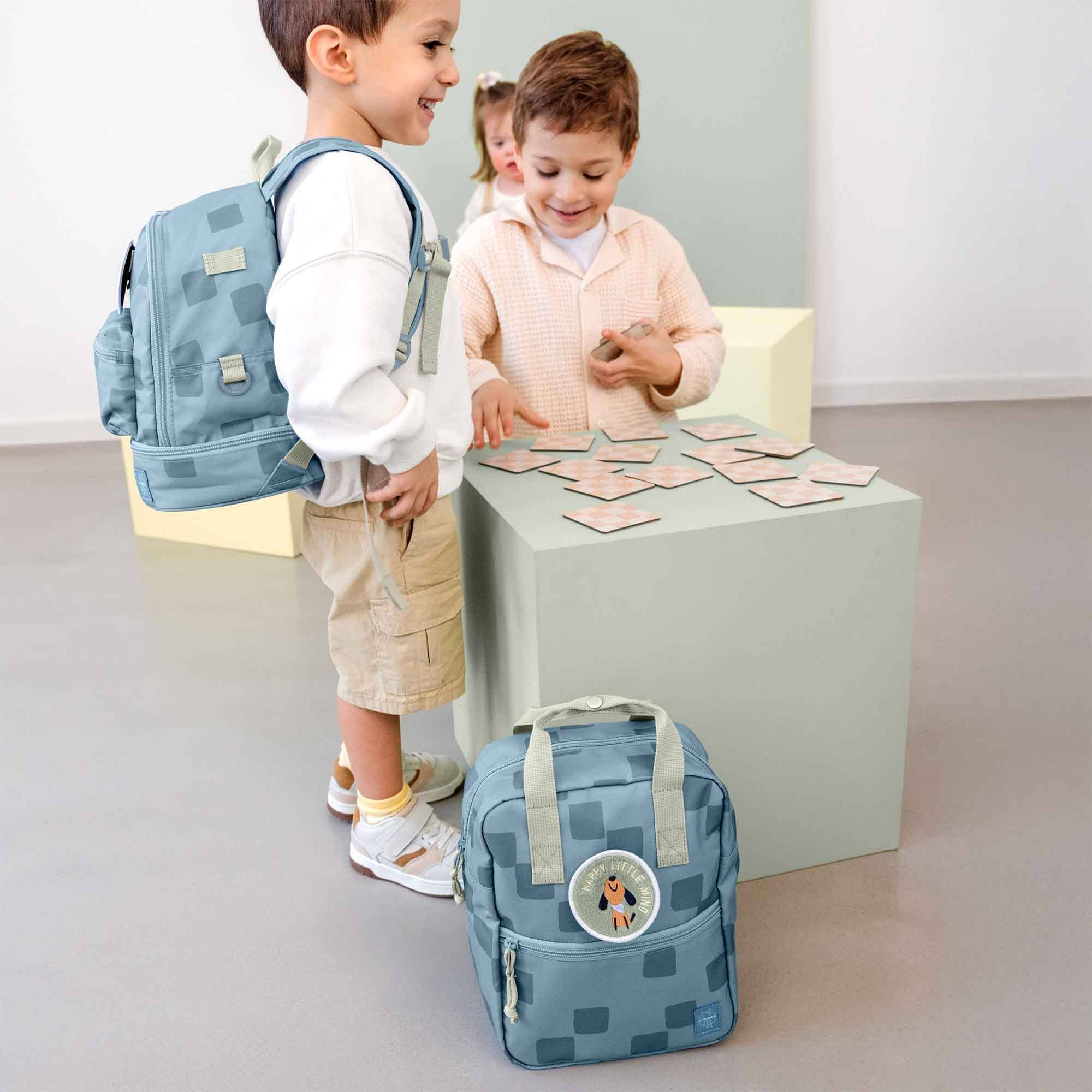 Kinderrucksäcke, LÄSSIG, Blau – Besonderheit: geräumiges Hauptfach