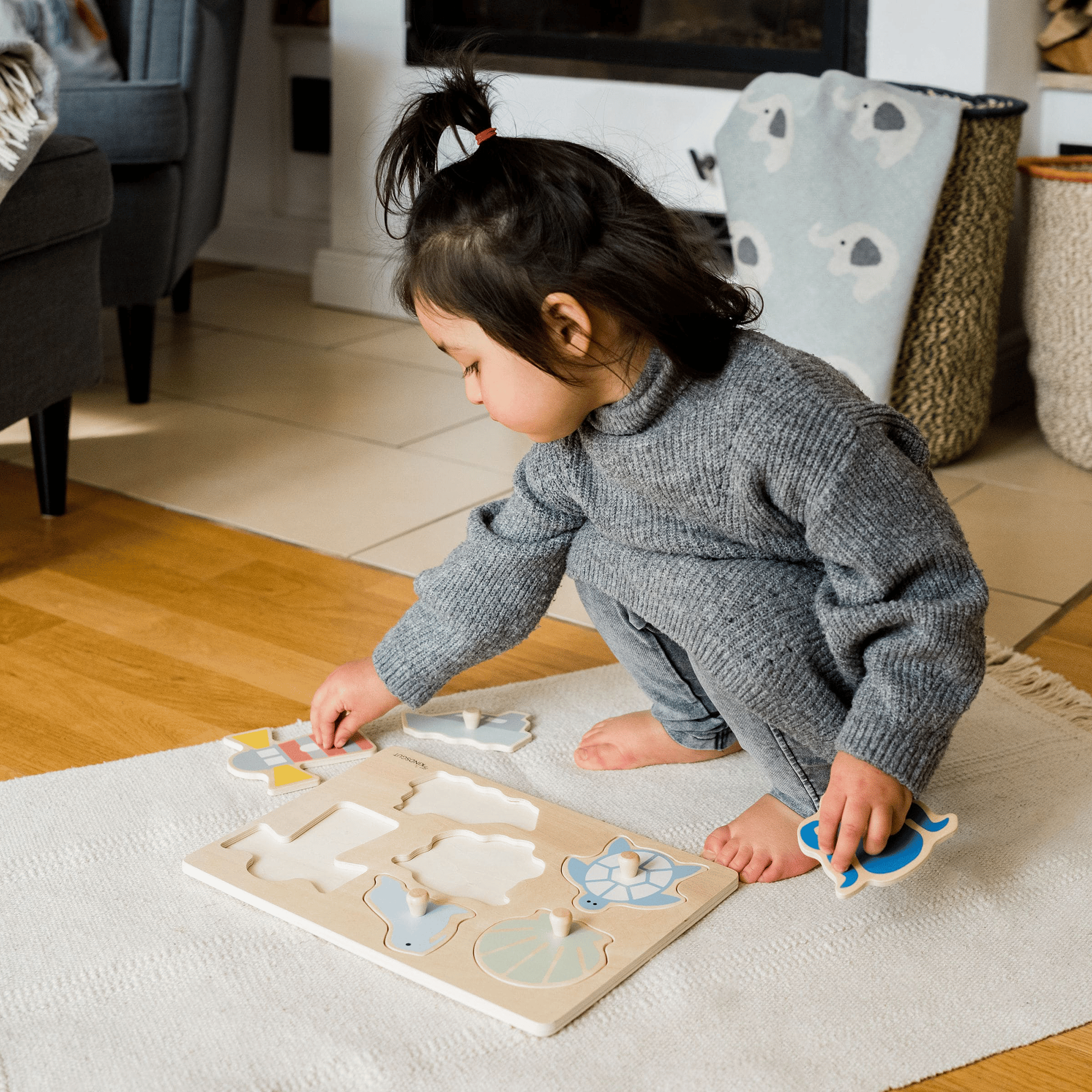 Steckpuzzle Ozean KINDSGUT Braun 2000584272402 2