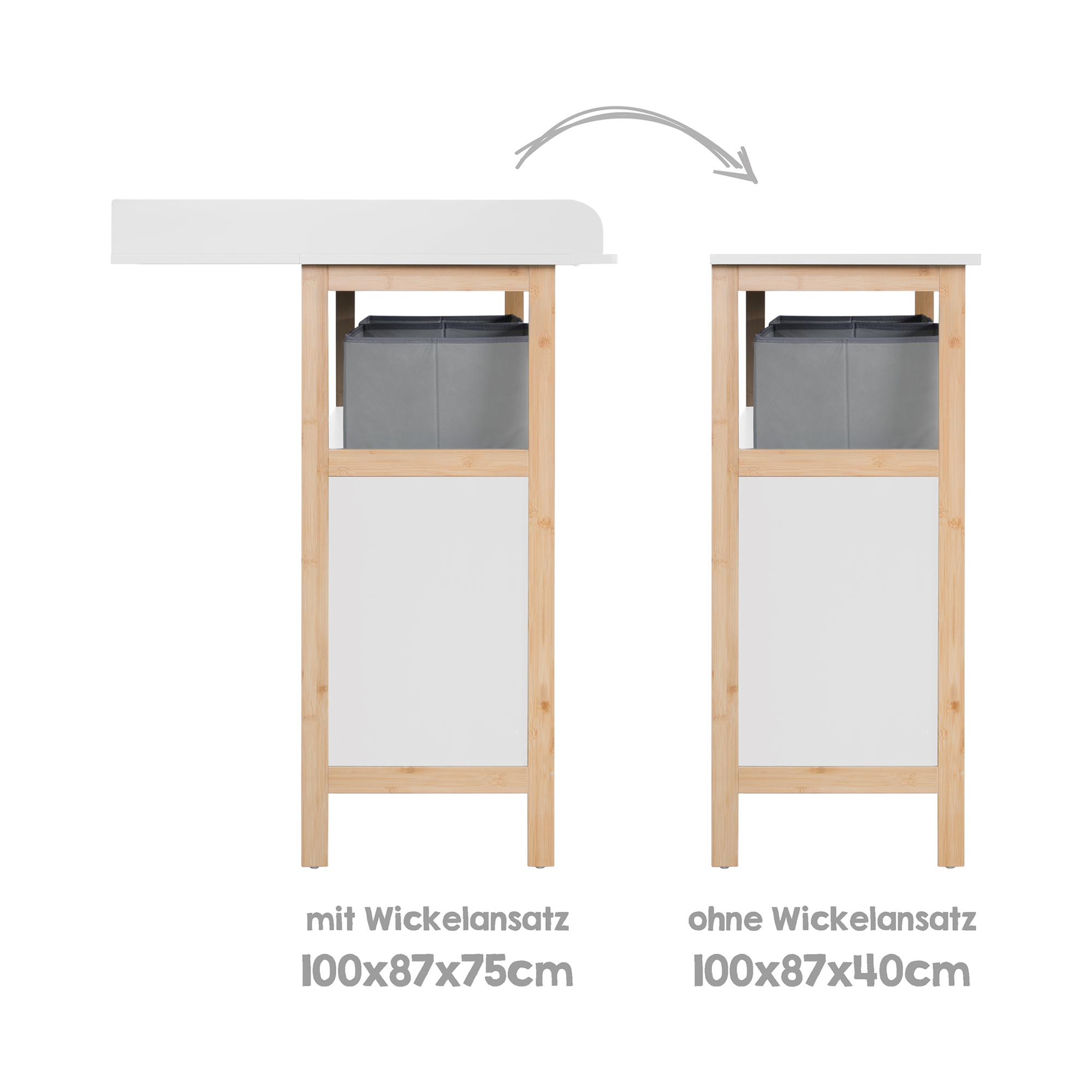 Wickelkommoden, roba, Weiß – Produktansicht