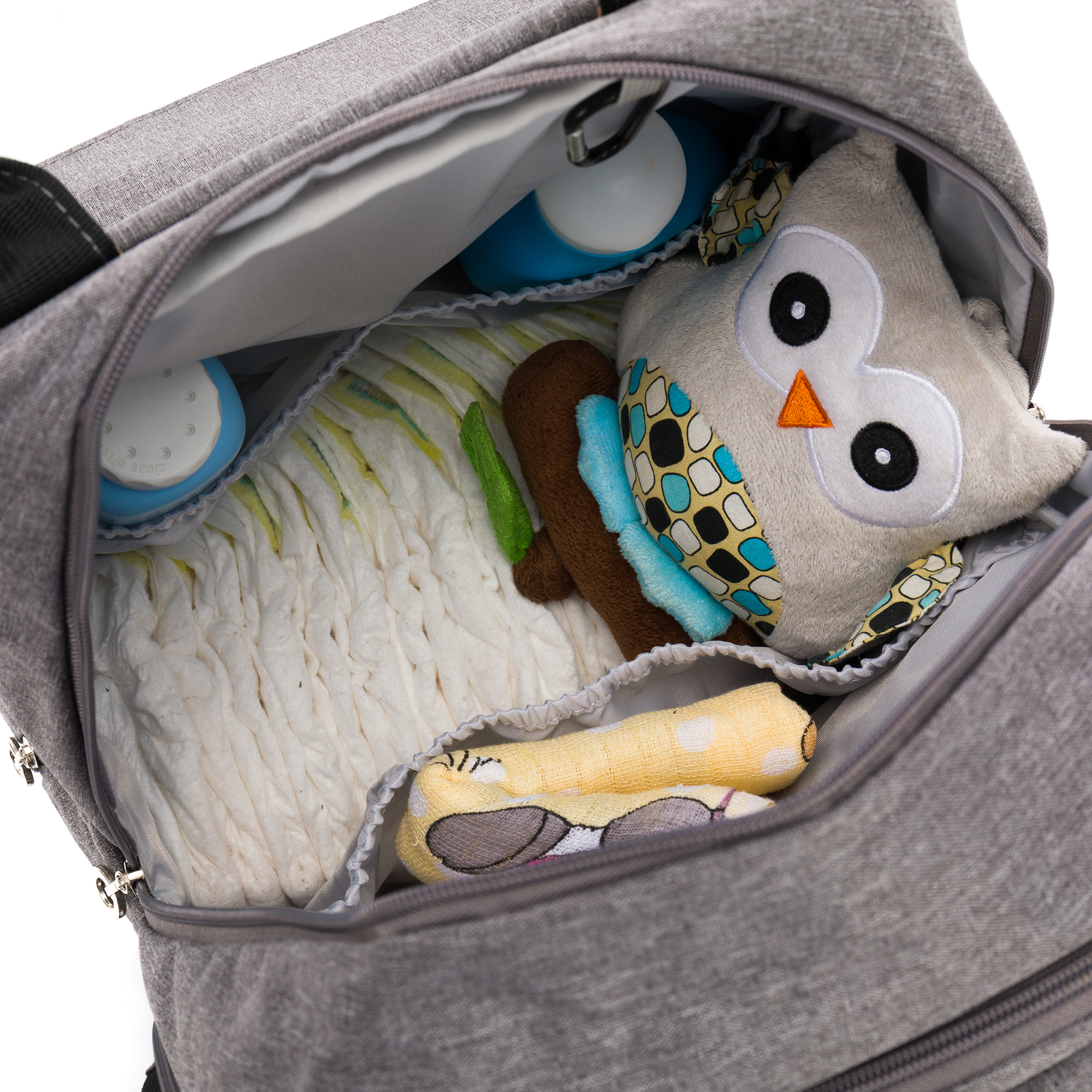 Wickelrucksäcke, LITTLE ONE, Grau – Produktansicht