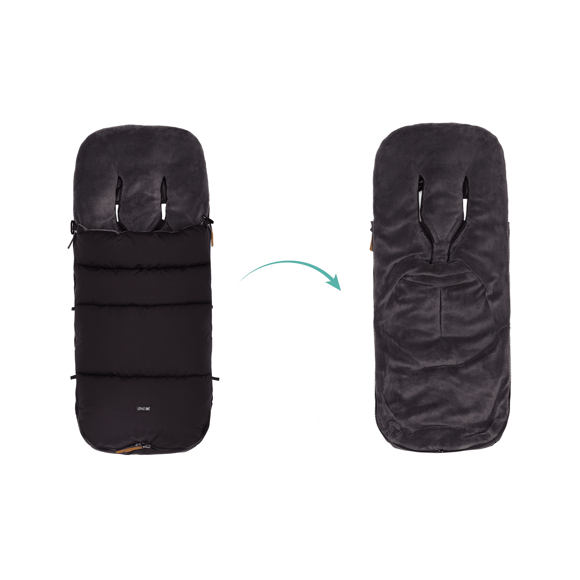 Fußsäcke & Decken, LITTLE ONE, Schwarz – Produktansicht
