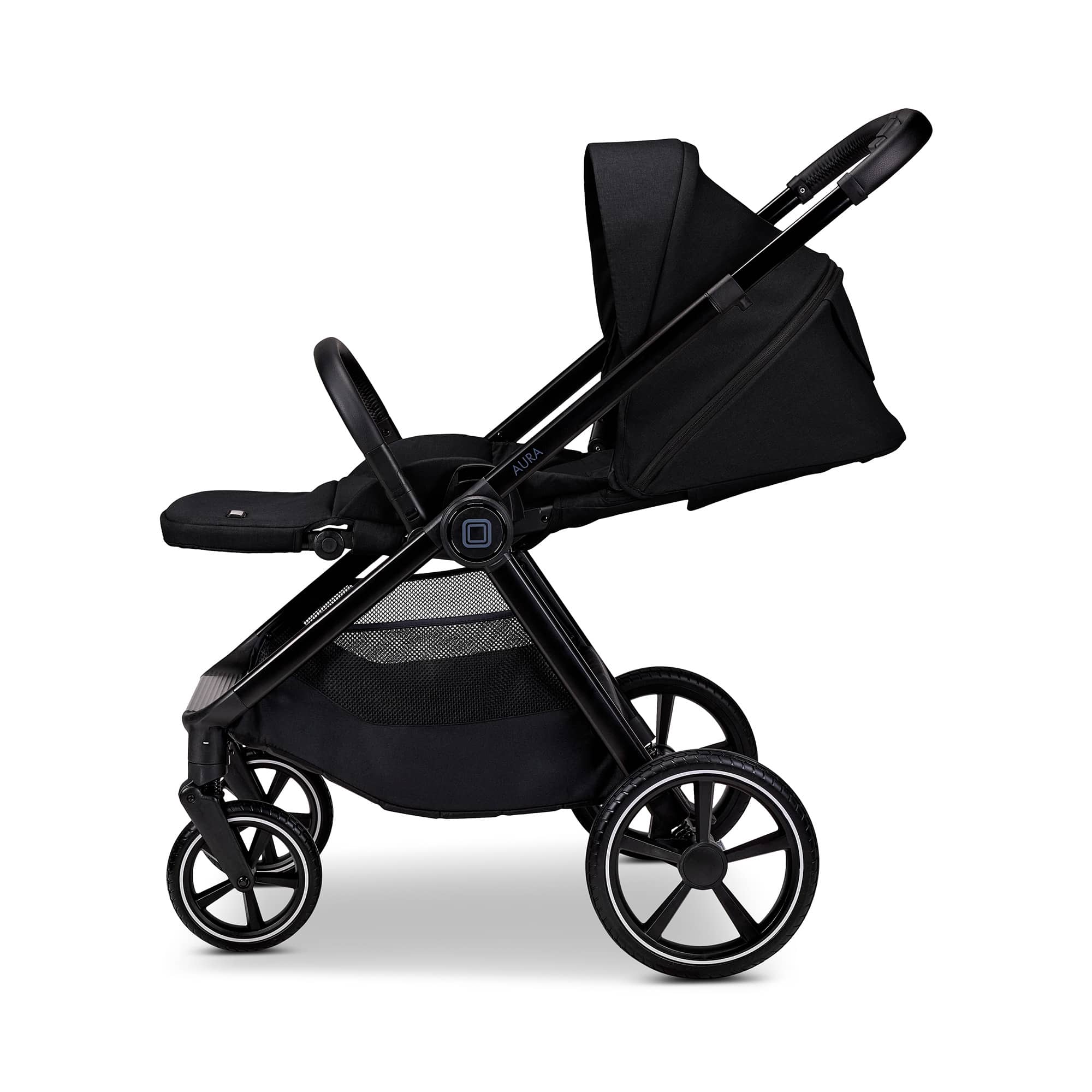 Kombi-Kinderwagen, MOON, Schwarz – Produktansicht