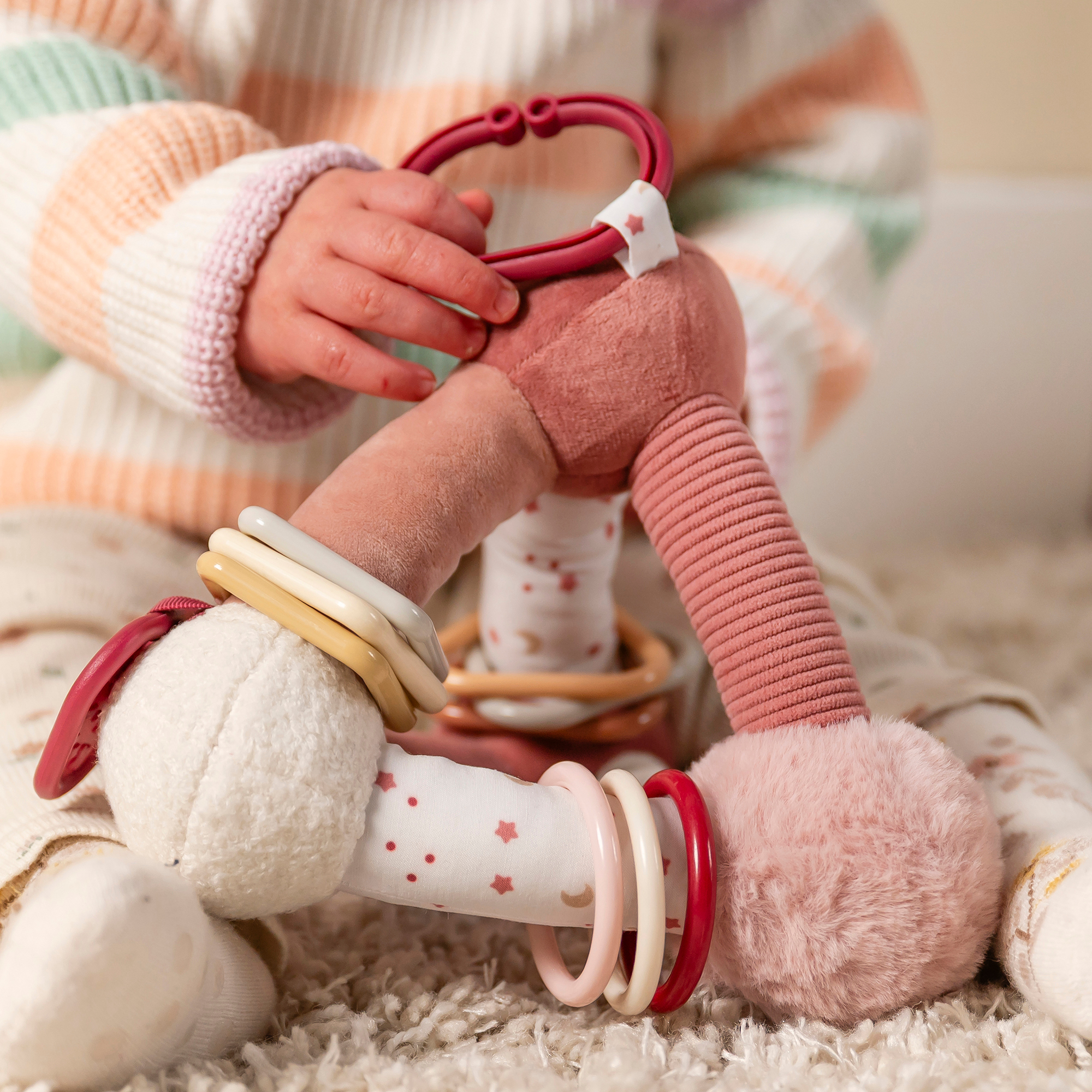 Spielwürfel, Nattou, Pink – Besonderheit: Sensorik-fördernd