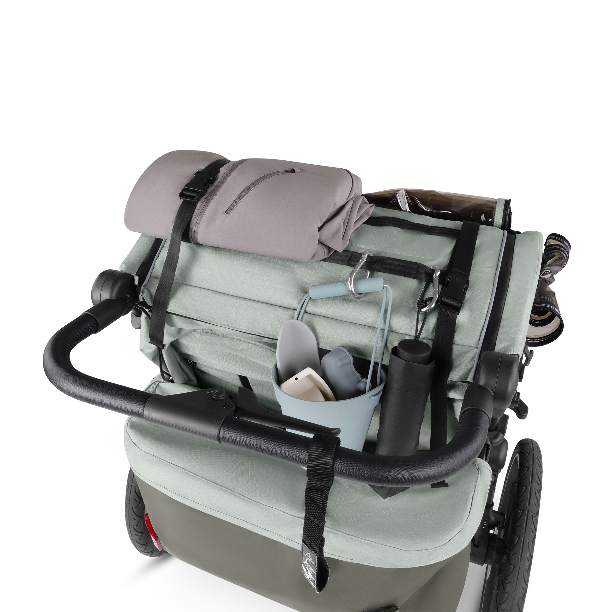 Fahrradanhänger, ABC DESIGN, Grün – Produktansicht