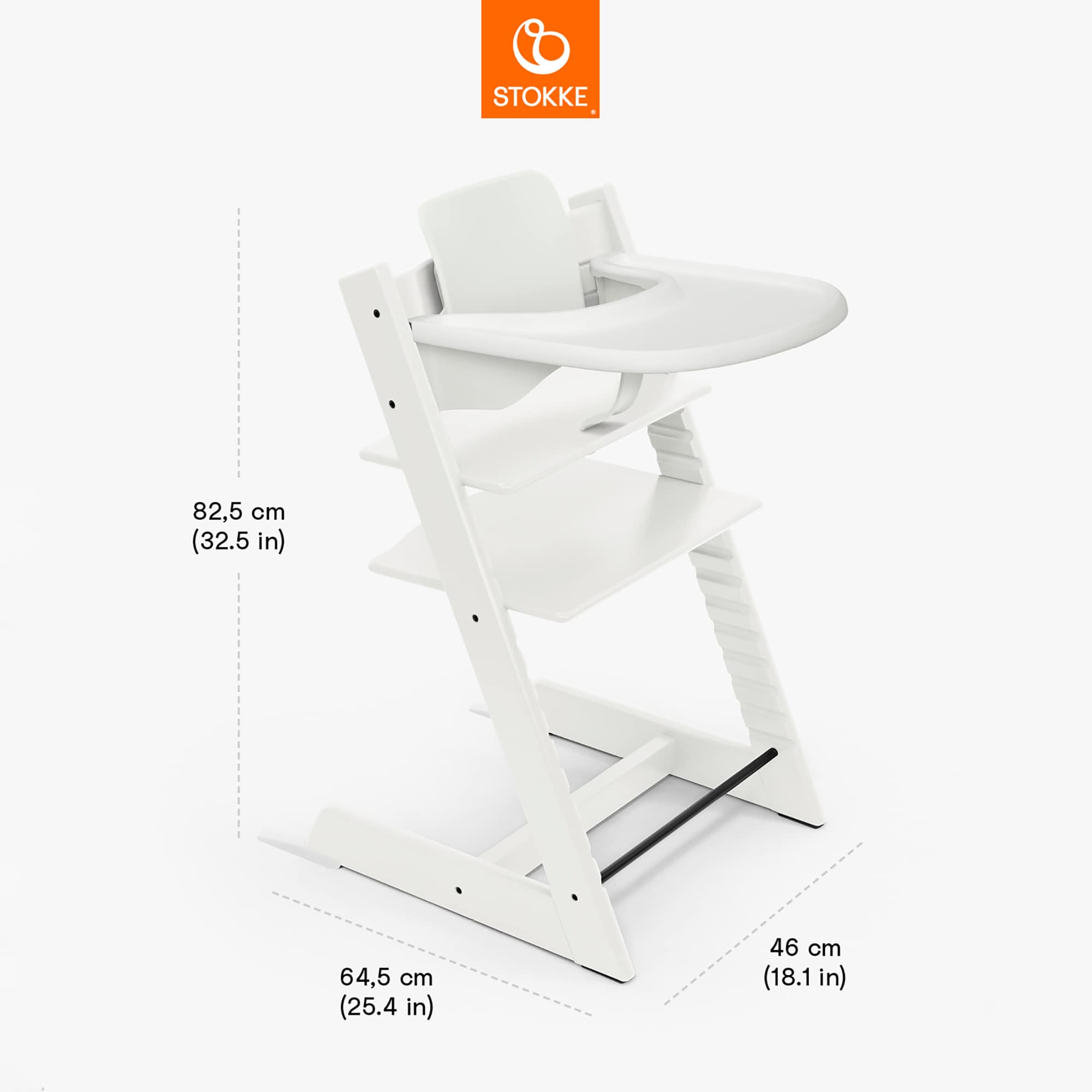Hochstuhl Zubehör, STOKKE, Weiß – Produktansicht
