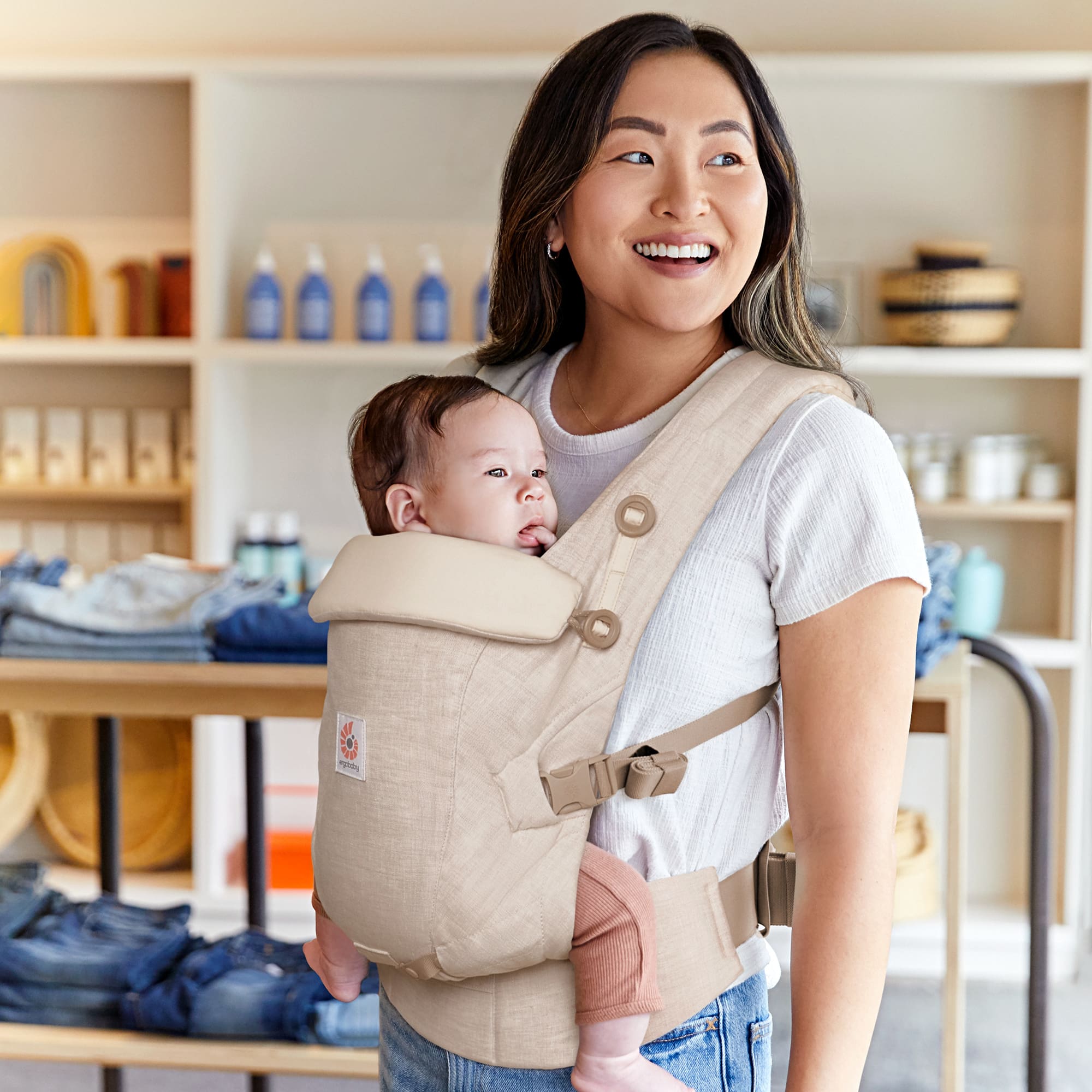 Fullbuckle Tragen, ERGObaby, Beige – Produktansicht