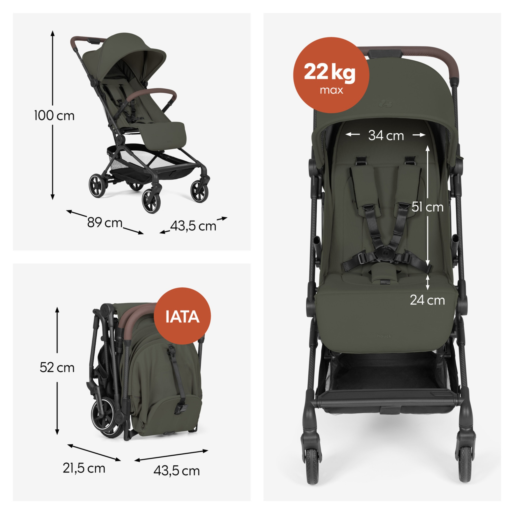 Reisebuggys, hauck, Grün – Produktansicht