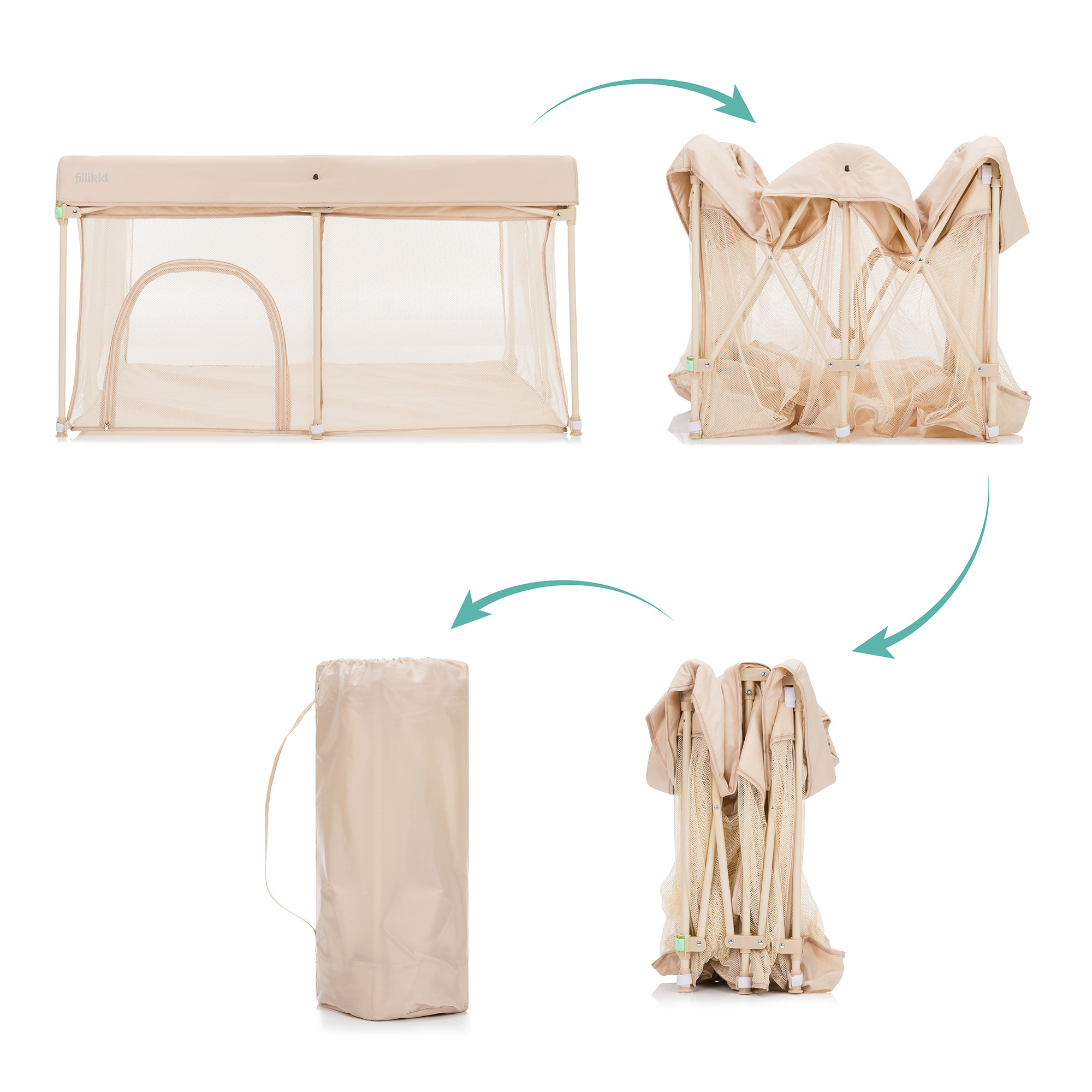 Laufgitter & Laufgittereinlagen, fillikid, Beige – Produktansicht