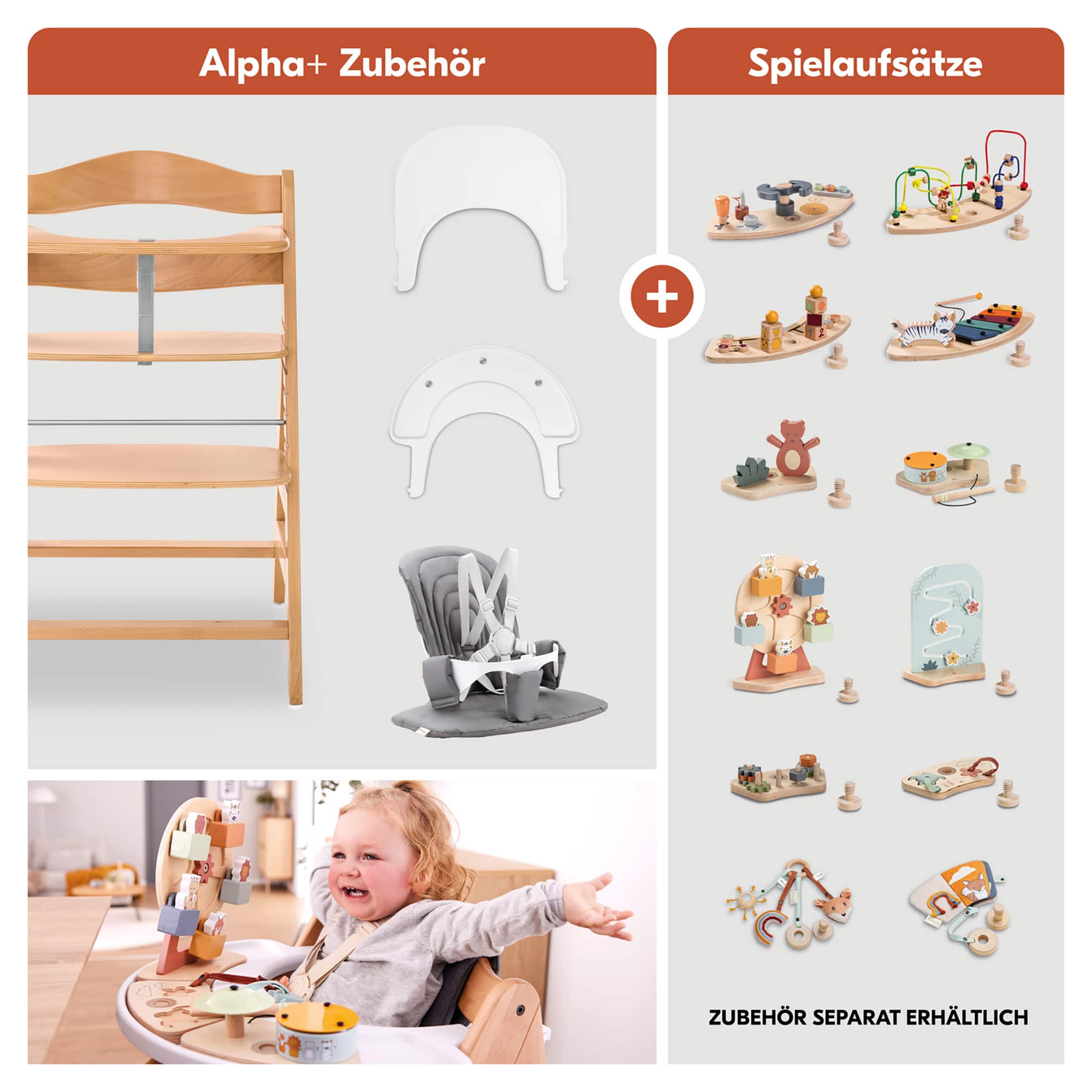 Hochstühle, hauck, Grau – Produktansicht