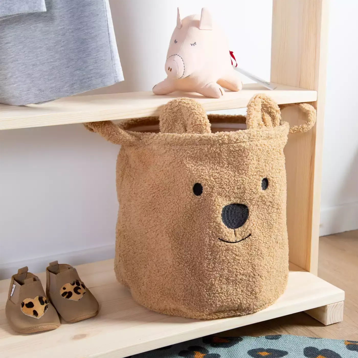 Aufbewahrungskorb Teddy 30 x 30 x 30 cm CHILDHOME Beige 2000580897302 2