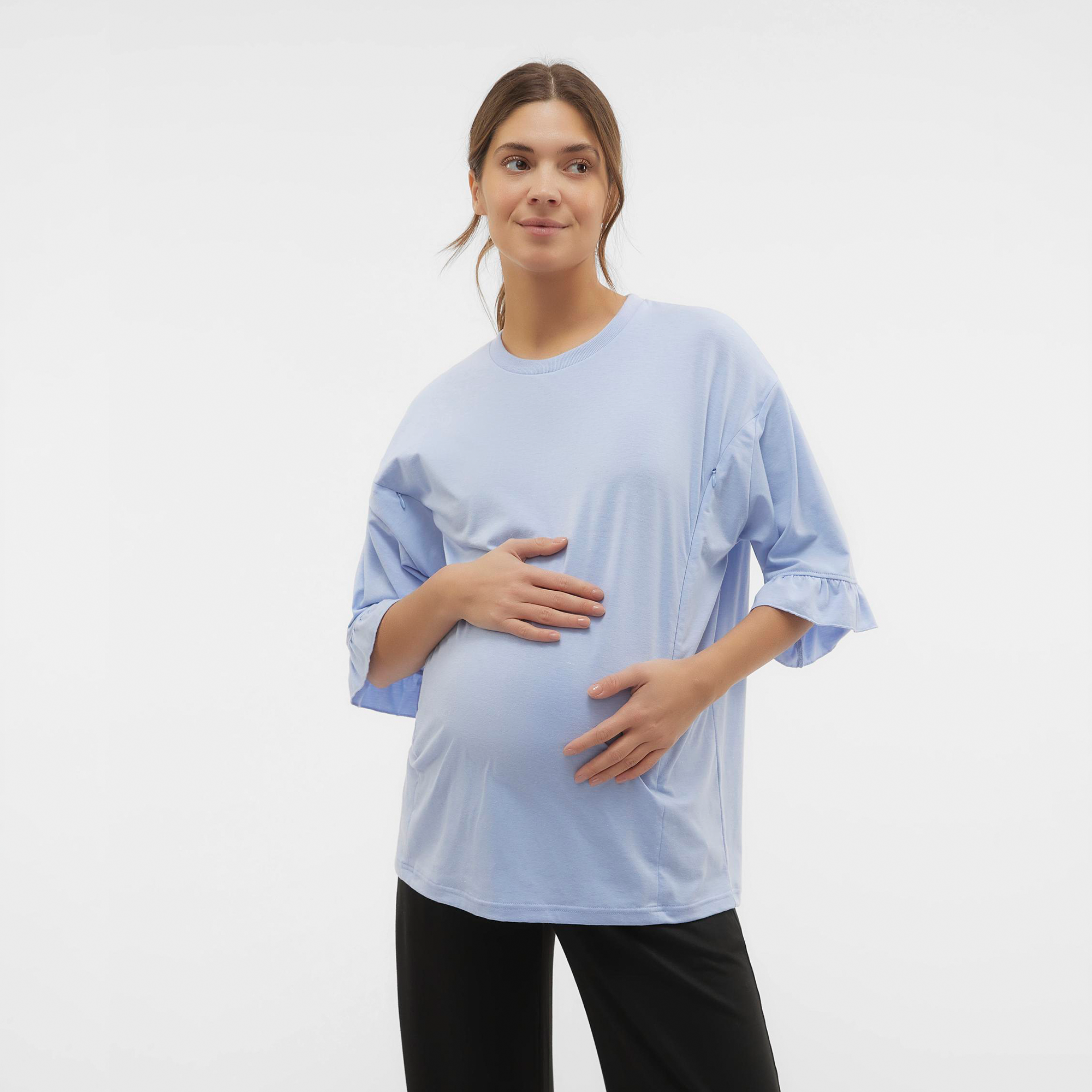 Umstandsoberteile, Mamalicious, Blau – Besonderheit: ideal für Schwangerschaft und Stillzeit