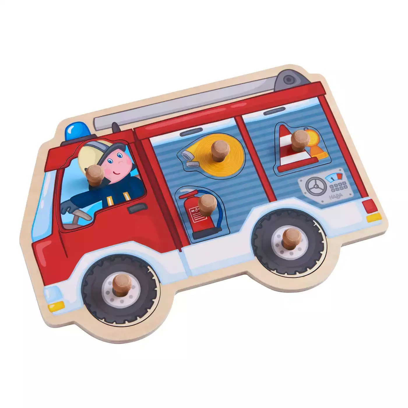Greifpuzzle - Feuerwehrauto HABA Mehrfarbig 2000576818601 1