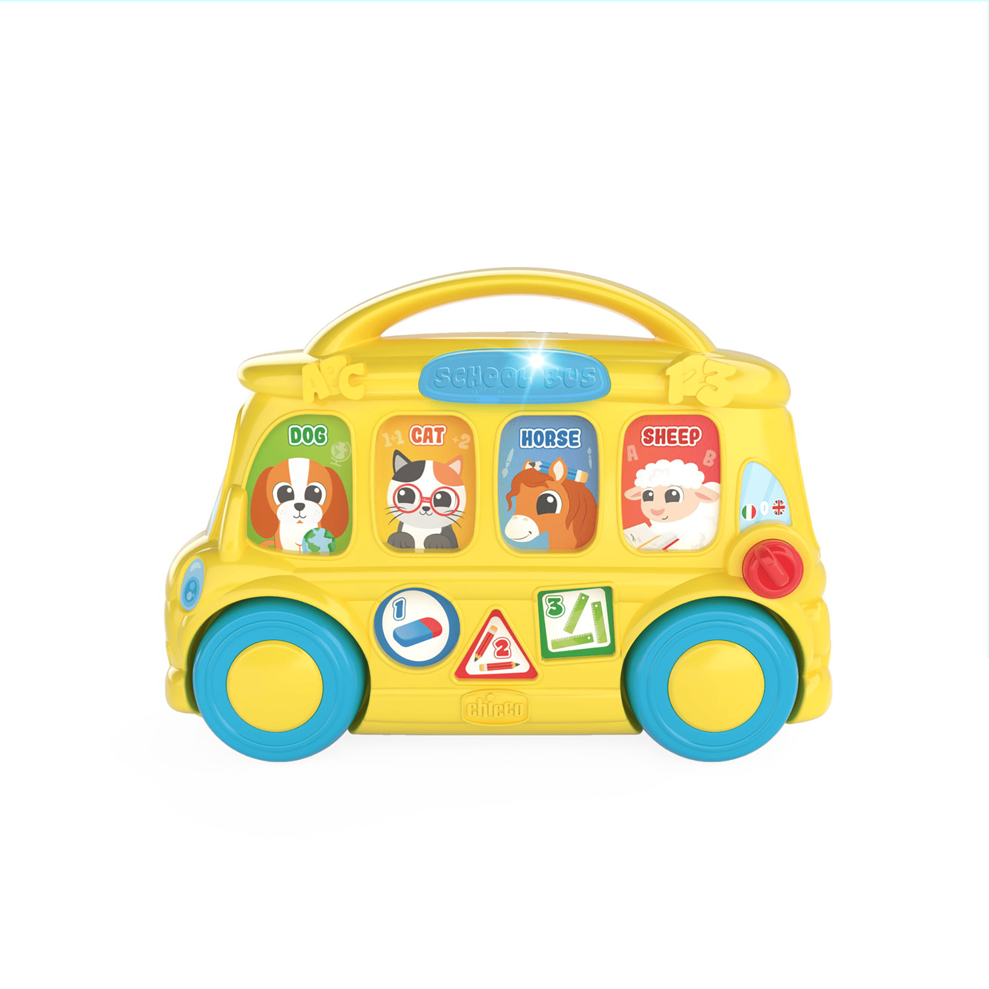 Lernspielzeug, chicco, Gelb – Besonderheit: zweisprachiges Spielzeug mit Lichtern