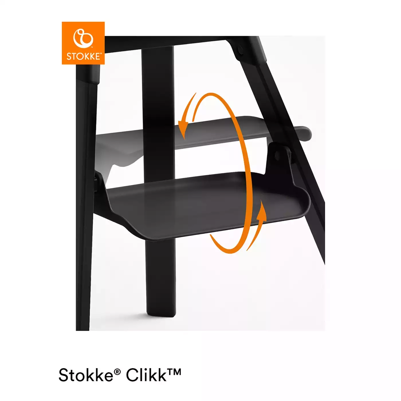 Treppenhochstühle, STOKKE, Schwarz – Produktansicht