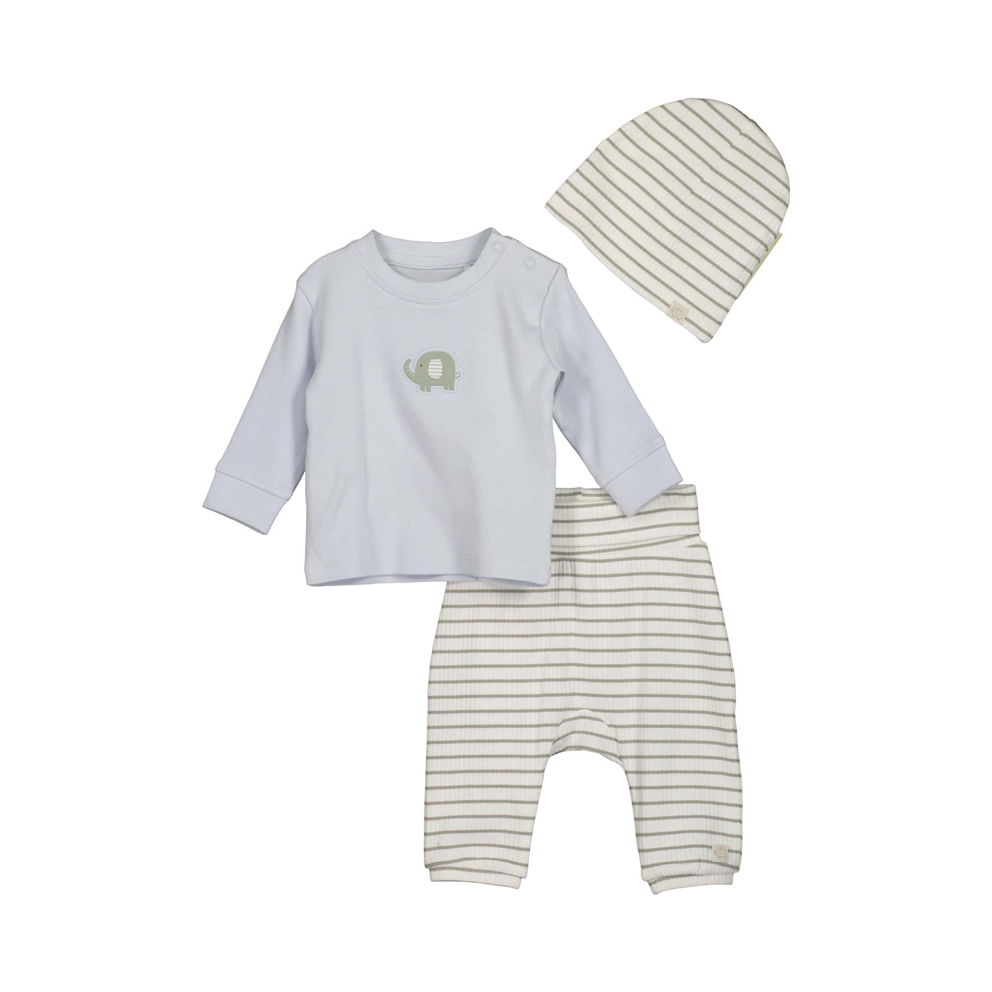 Langarmshirts, blue seven, Blau – Besonderheit: Set bestehend aus Langarmshirt, Schlupfhose und Mütze